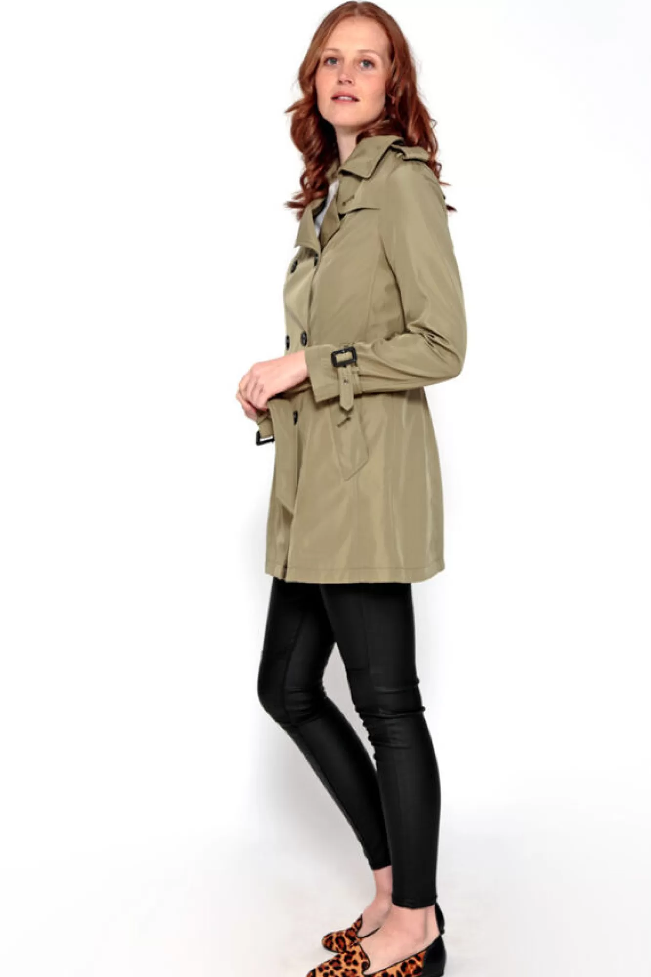 Brave Soul Gabardina Abotoada Com Cinto
