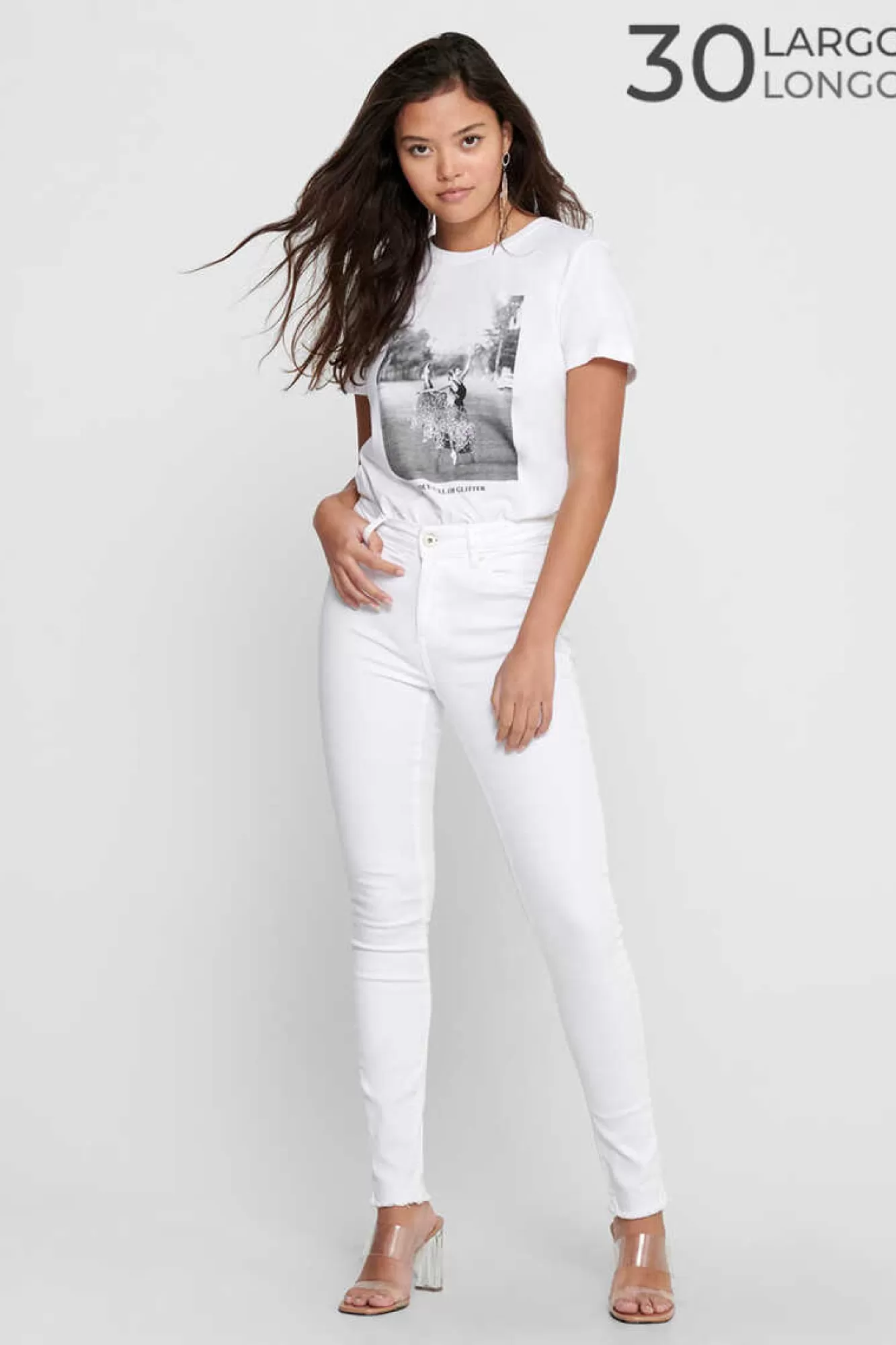 Only Jeans Cigarro Cintura Media