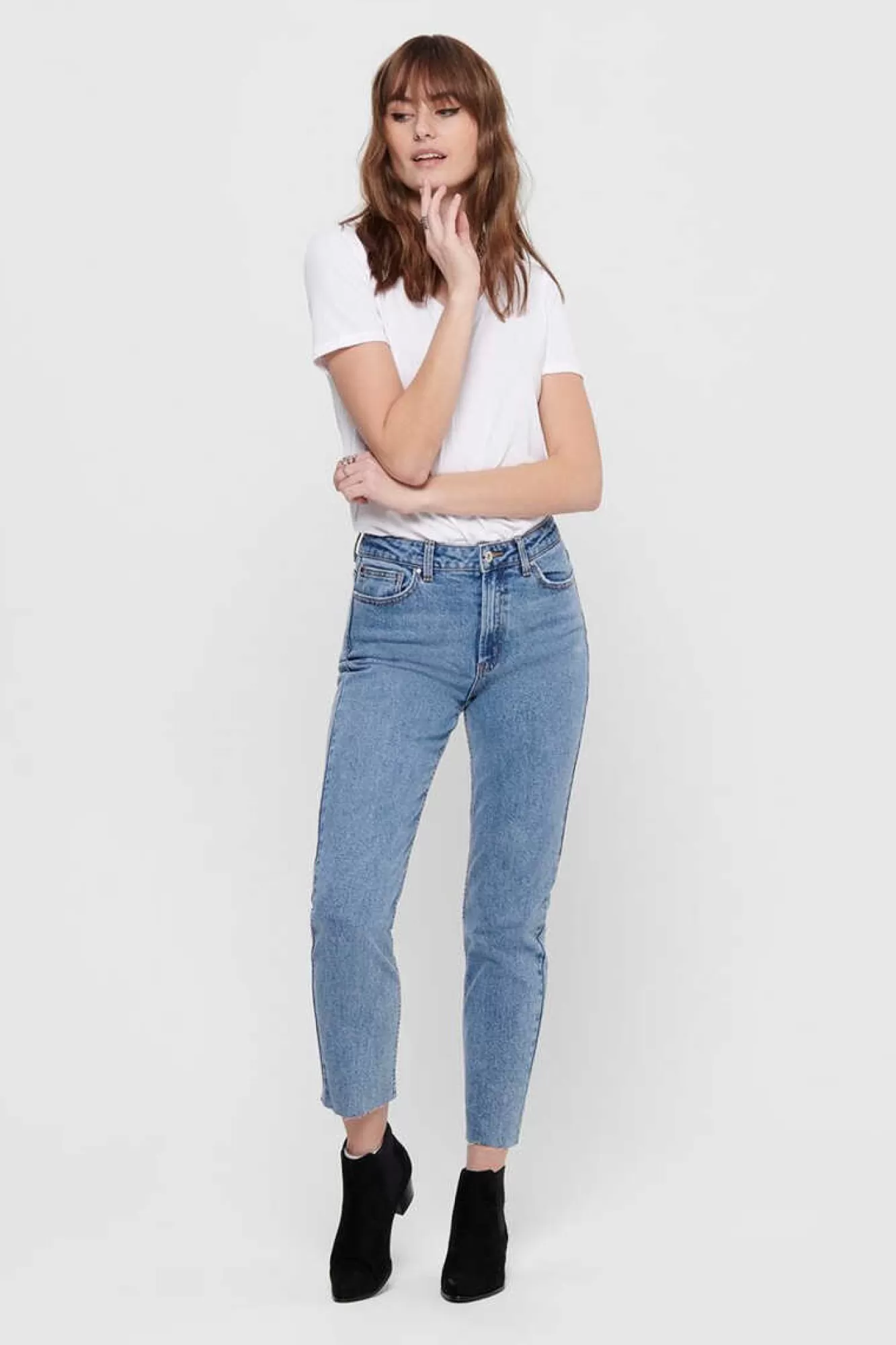 Only Jeans Reto Tiro Alto