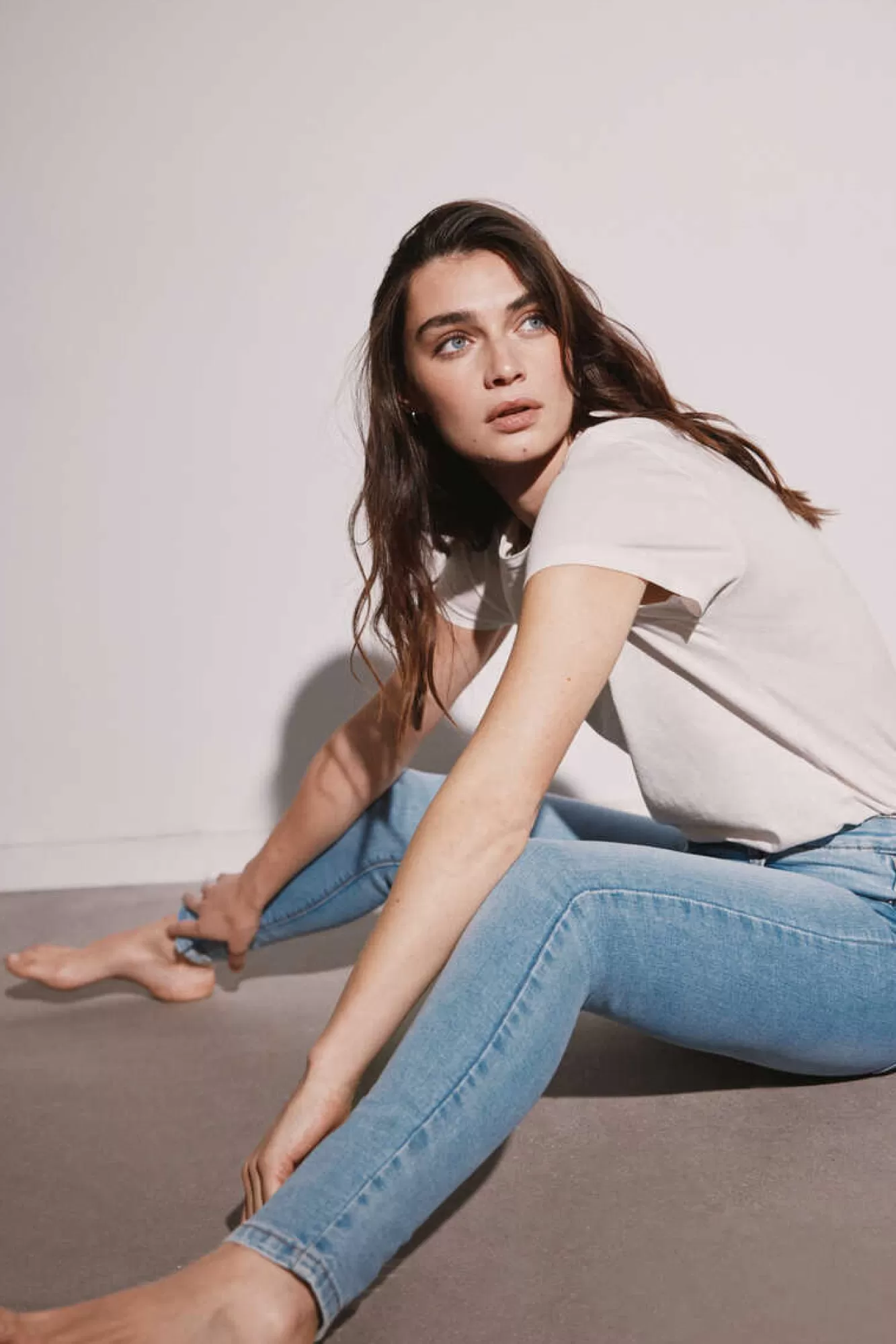 * Jeans Slim Lavagem Sustentavel
