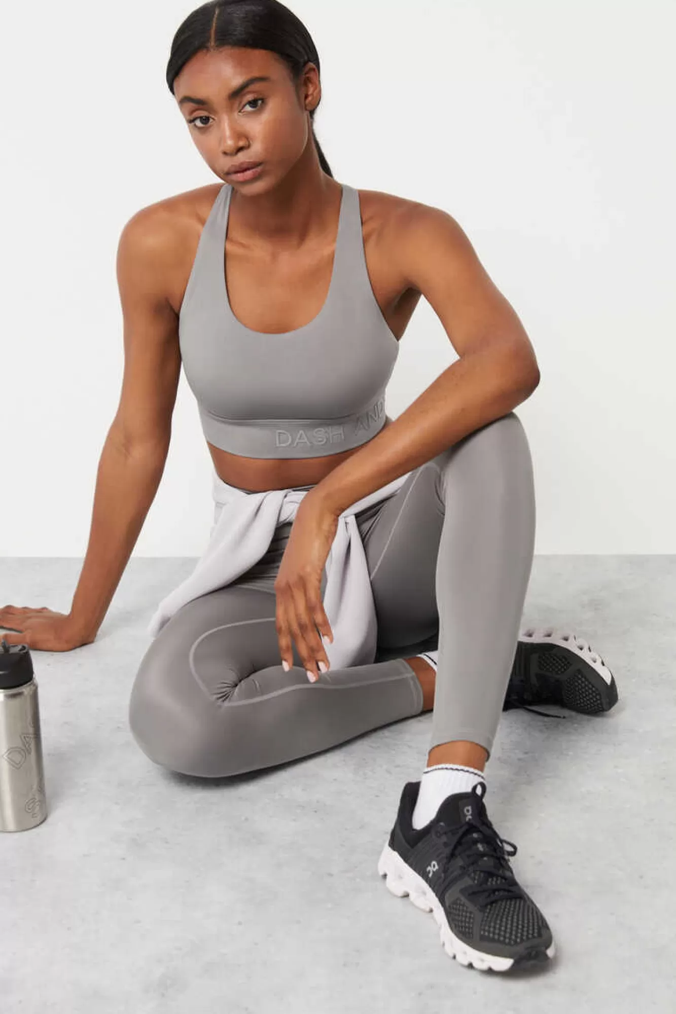 Dash and Stars Leggings Cinzentas 4D Stretch