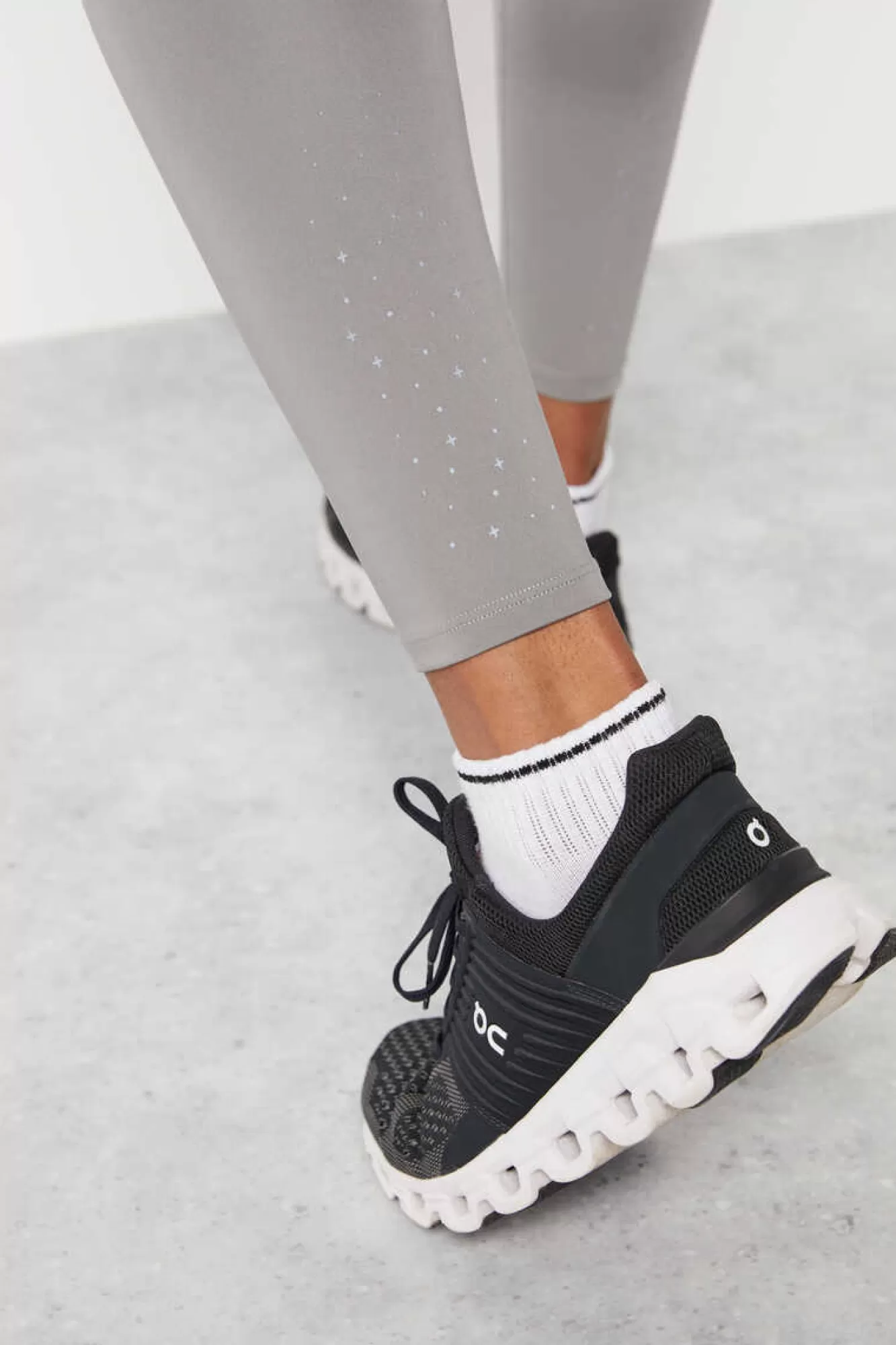 Dash and Stars Leggings Cinzentas 4D Stretch