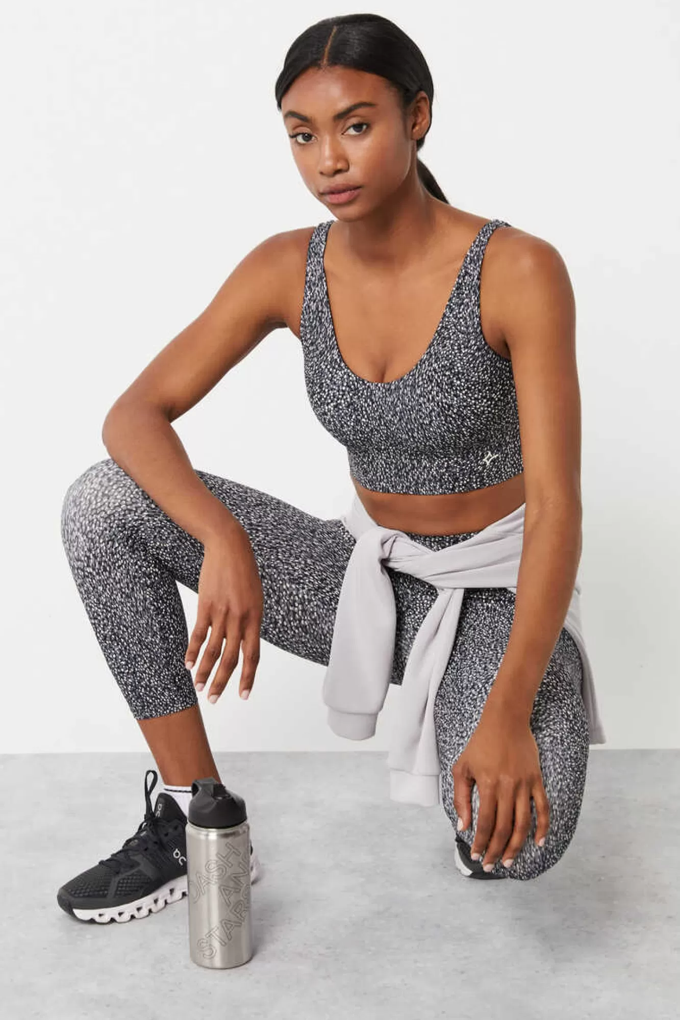 Dash and Stars Leggings Crop Estampado 4D Stretch