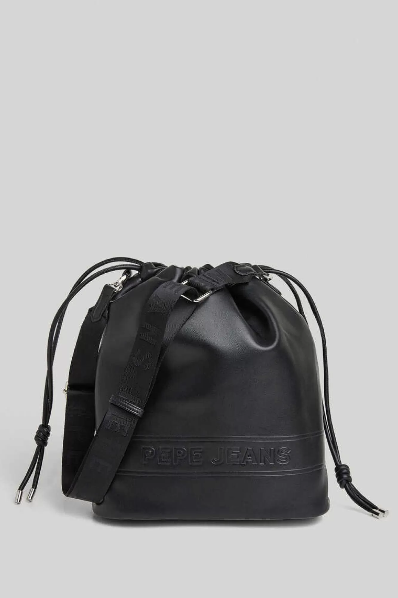 Pepe Jeans Mala Bucket Logo Em Relevo