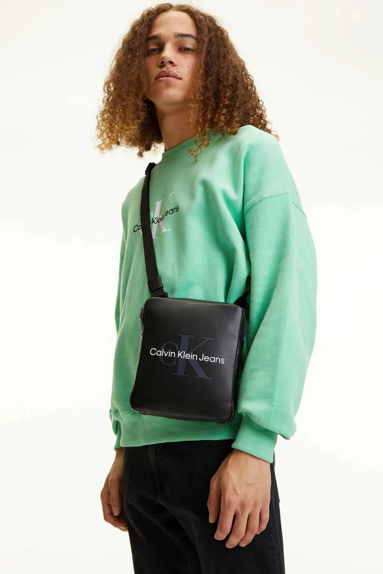 Calvin Klein Mala De Tiracolo Ck Homem Preta