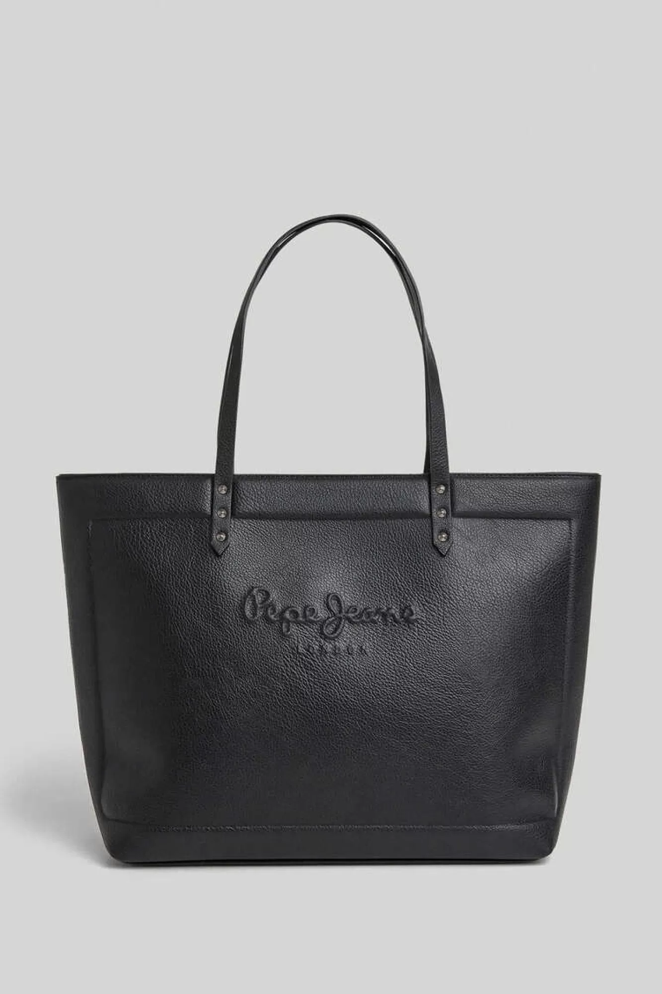 Pepe Jeans Mala Tote Logo Em Relevo