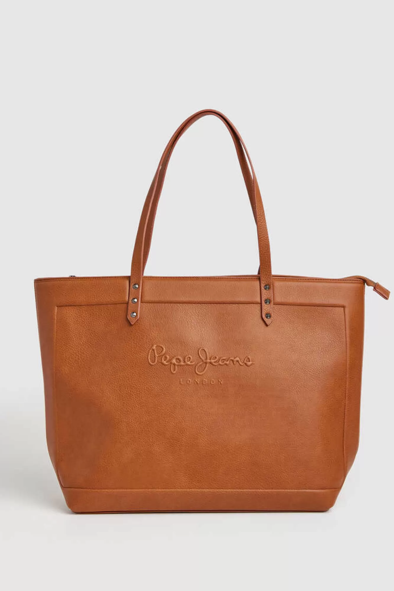 Pepe Jeans Mala Tote Logo Em Relevo
