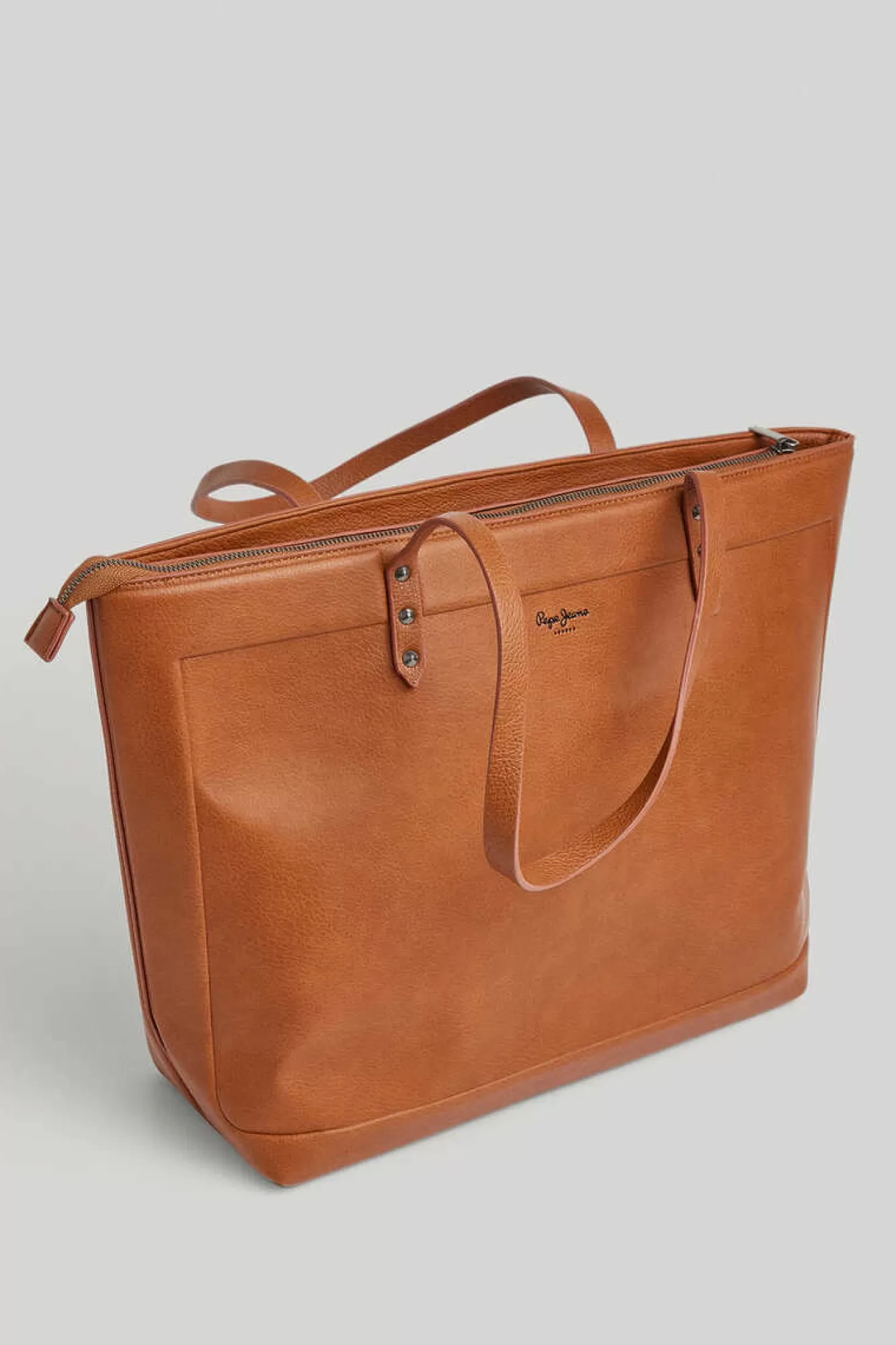 Pepe Jeans Mala Tote Logo Em Relevo