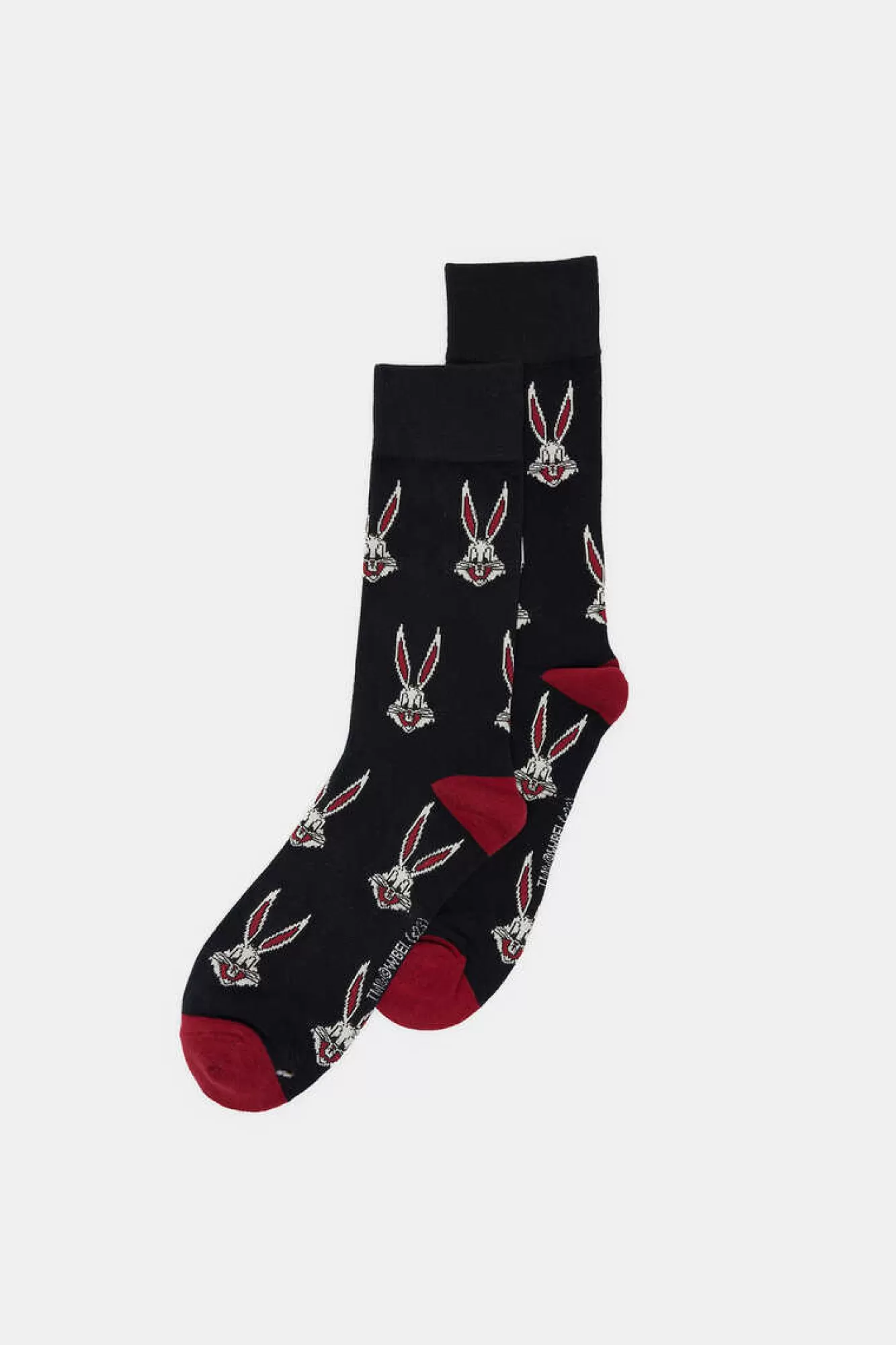 * Meia Alta Do Bugs Bunny Em Jacquard