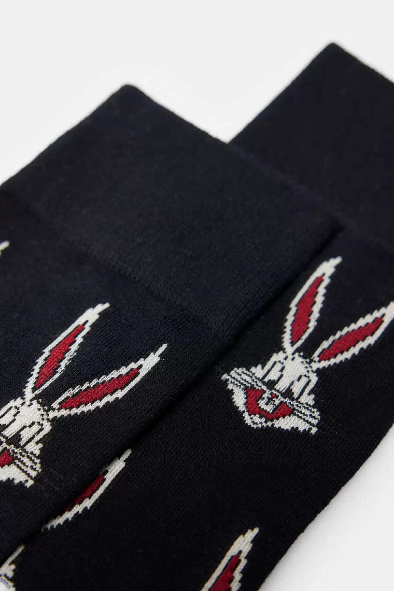* Meia Alta Do Bugs Bunny Em Jacquard