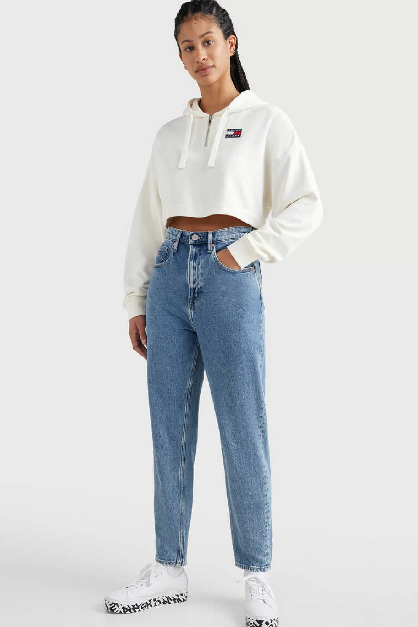 Tommy Jeans Mom Jean De Cintura Subida E Tapered Fit