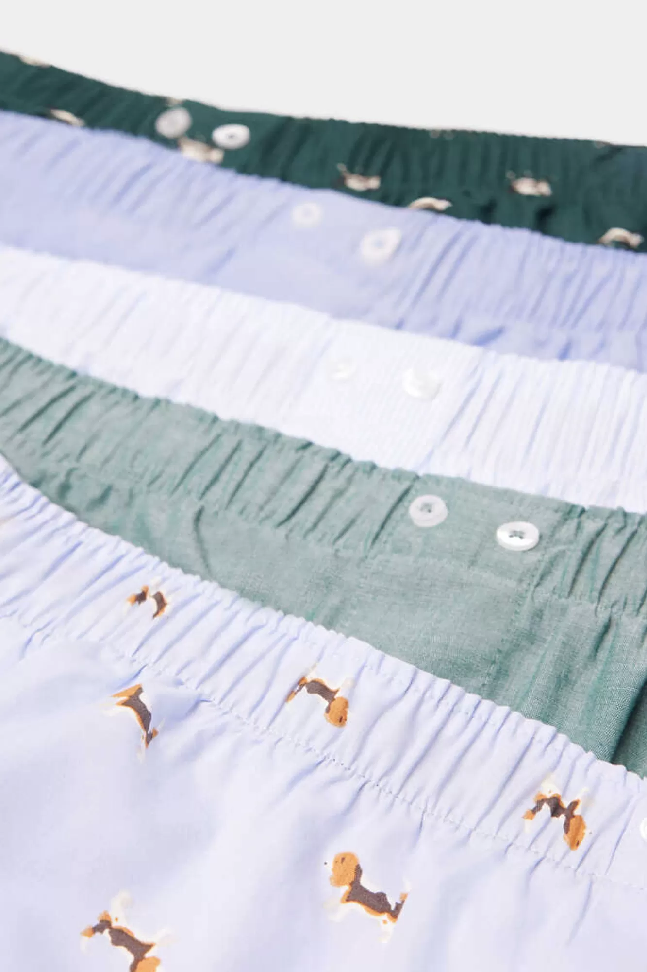 * Pack 3 Cuecas Em Popelina De Algodao, Com Caes E Gatos