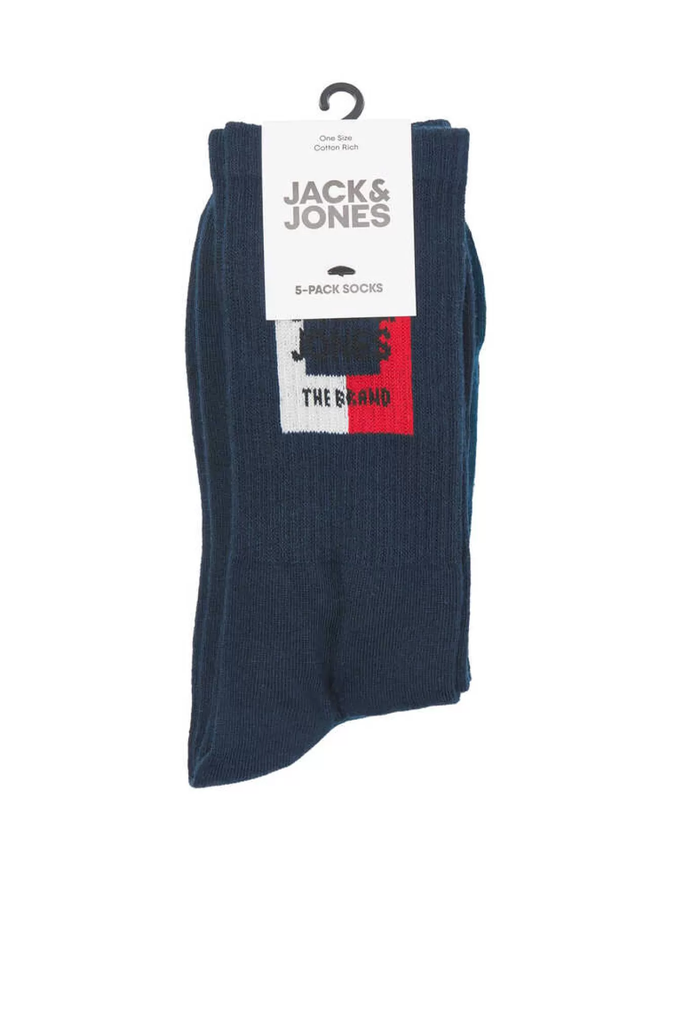 Jack & Jones Pack De 5 Meias Altas Print Logo
