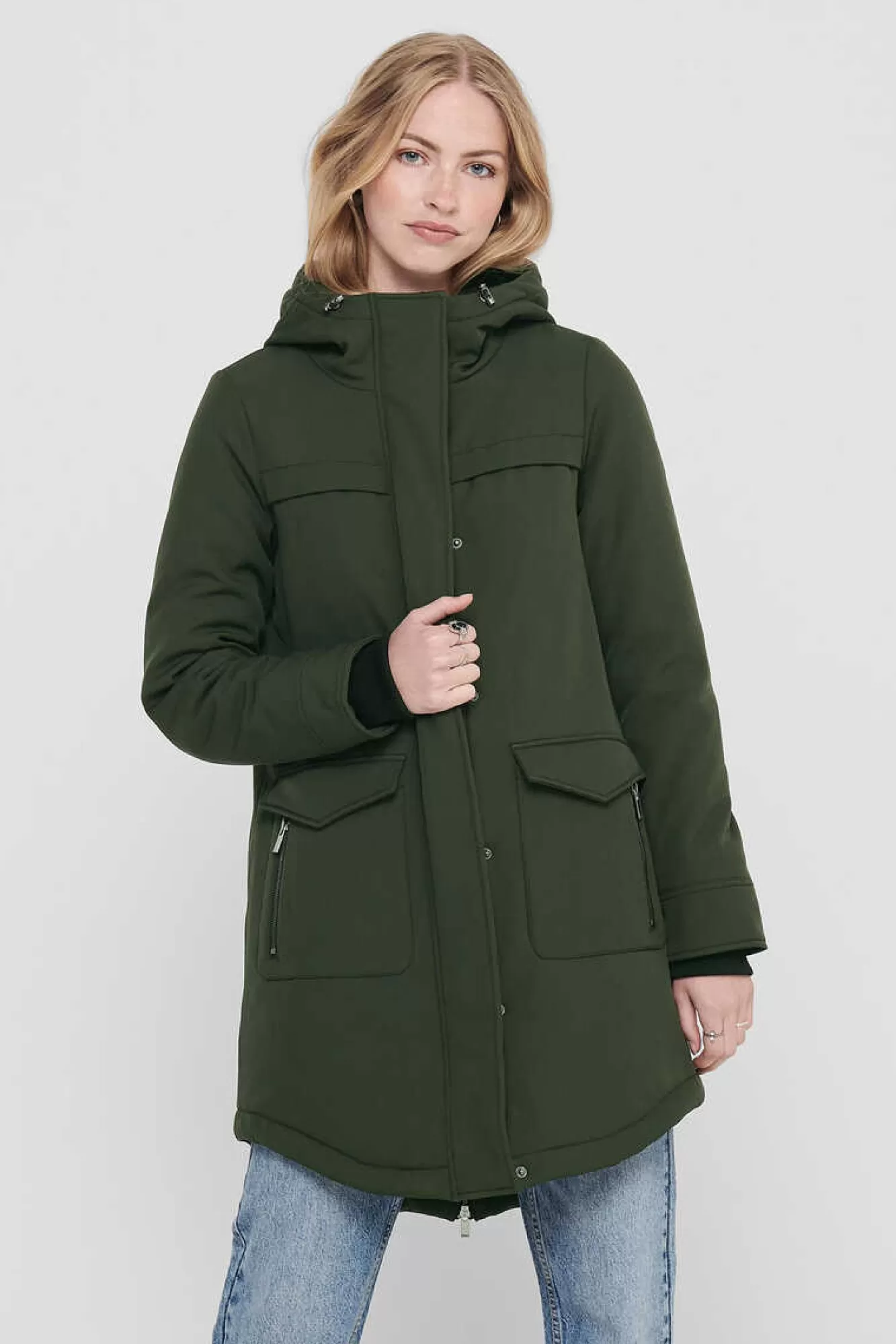 Only Parka 3/4 Taschen Mit Kapuze