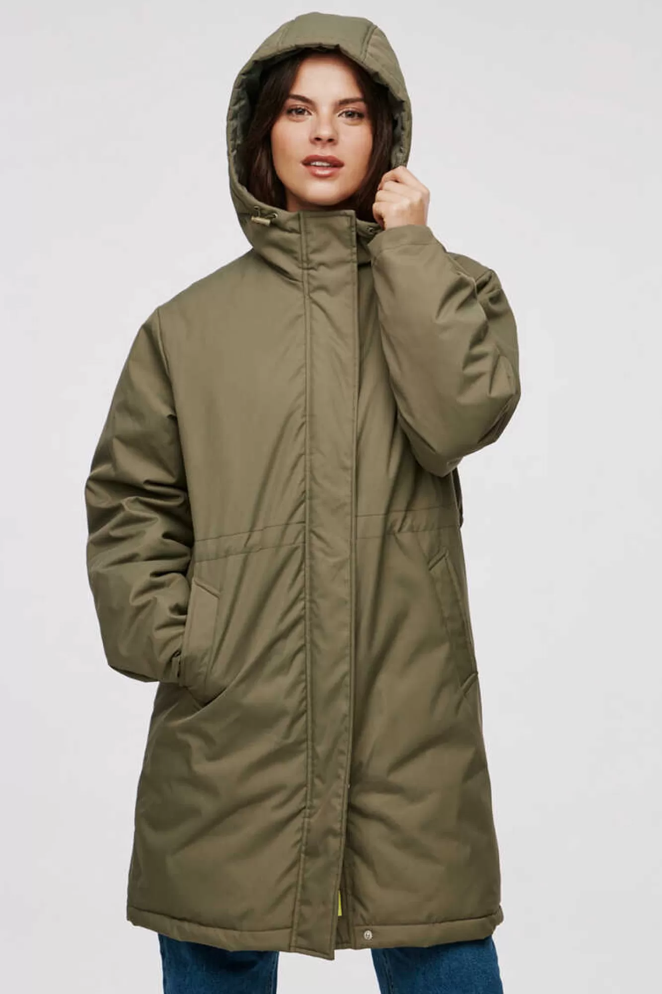 Jack & Jones Parka De Mulher Com Capuz E Cintura Ajustavel