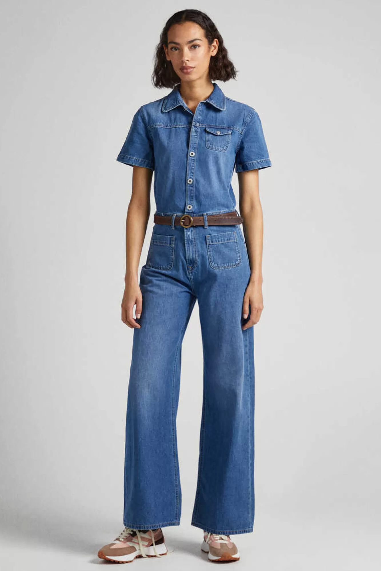 Pepe Jeans Peto Largo Vaquero De Manga Corta