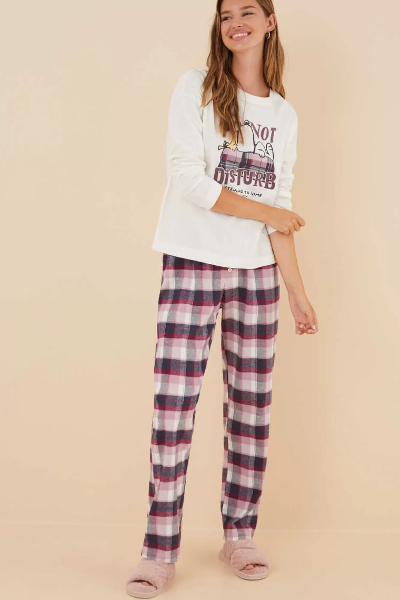 Women'secret Pijama 100% Algodao Snoopy Flanela