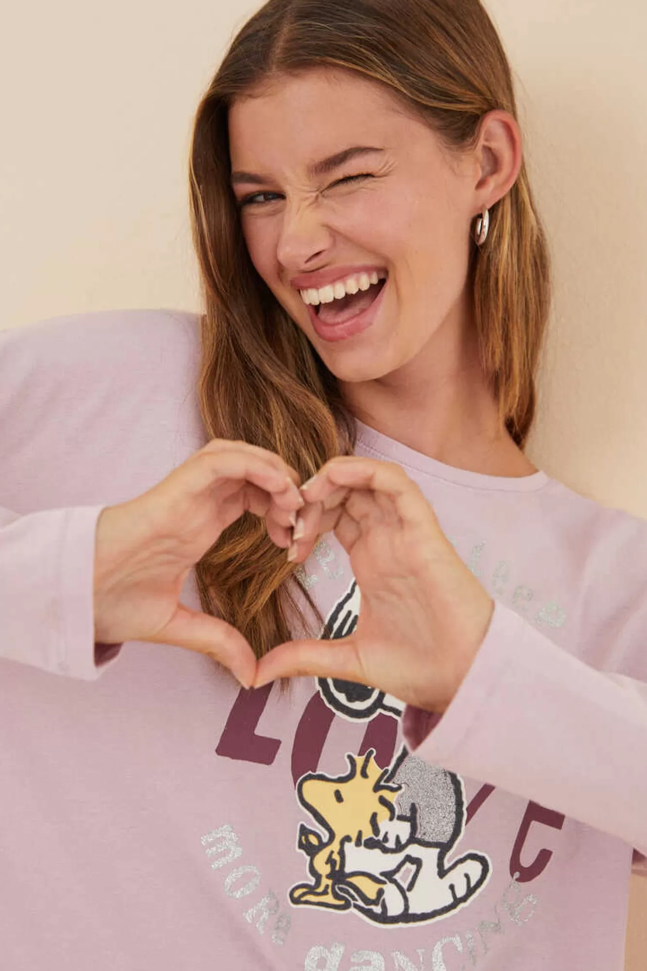 Women'secret Pijama 100% Algodao Snoopy Love