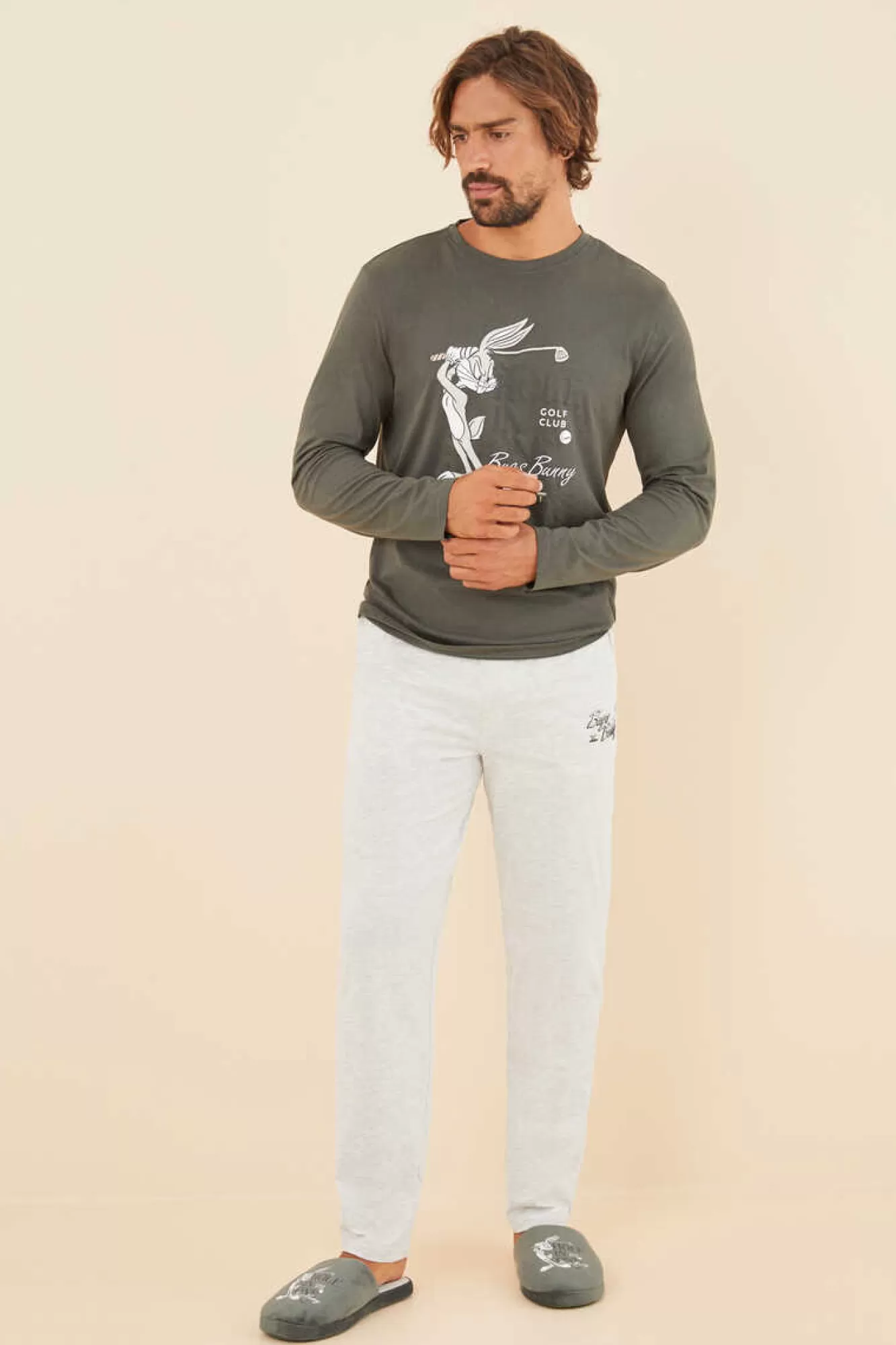 Women'secret Pijama Comprido Homem 100% Algodao Bugs Bunny