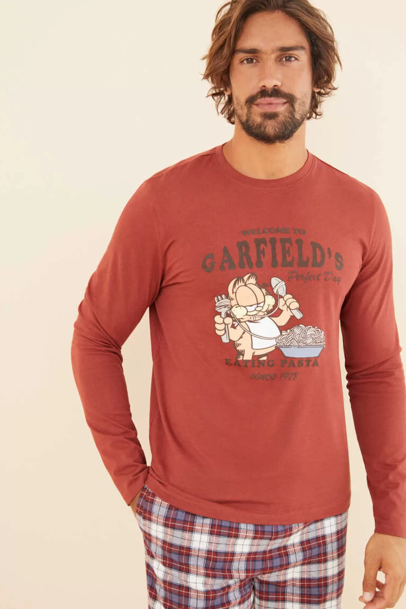 Women'secret Pijama Comprido Homem 100% Algodao Garfield