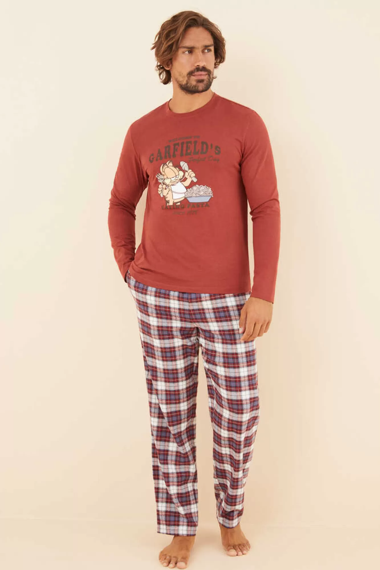 Women'secret Pijama Comprido Homem 100% Algodao Garfield