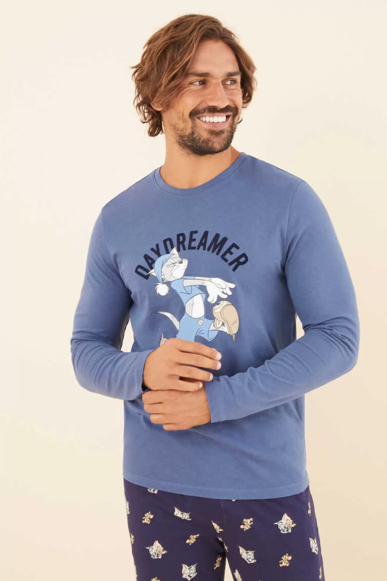 Women'secret Pijama Comprido Homem 100% Algodao Tom E Jerry