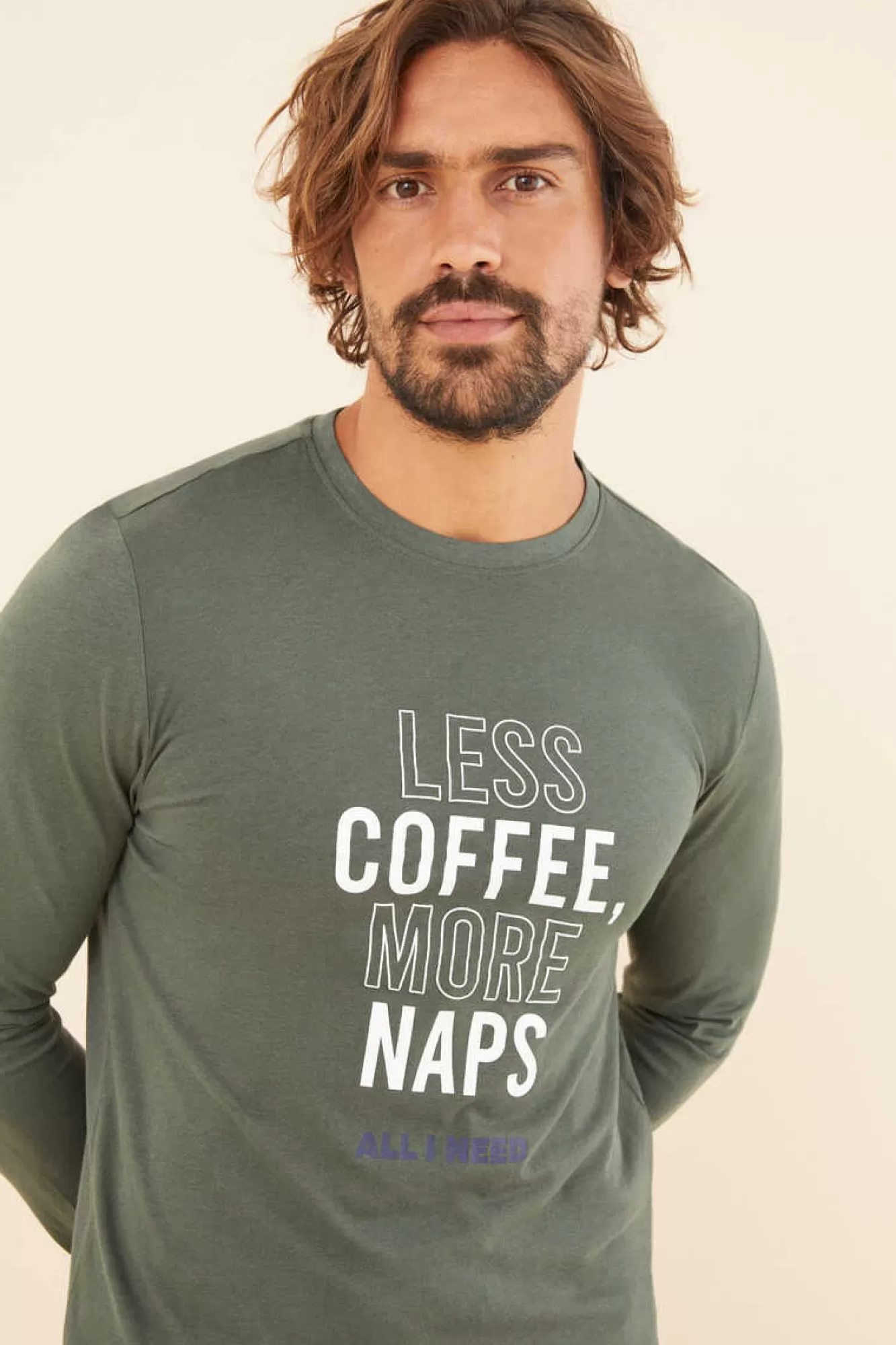 Women'secret Pijama Comprido Homem 100% Algodao Verde