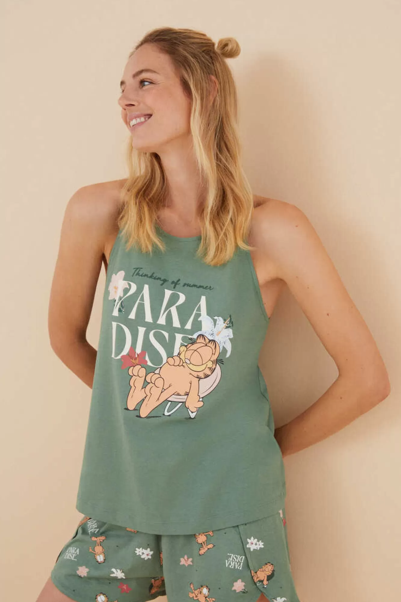 Women'secret Pijama Curto Alcas Garfield