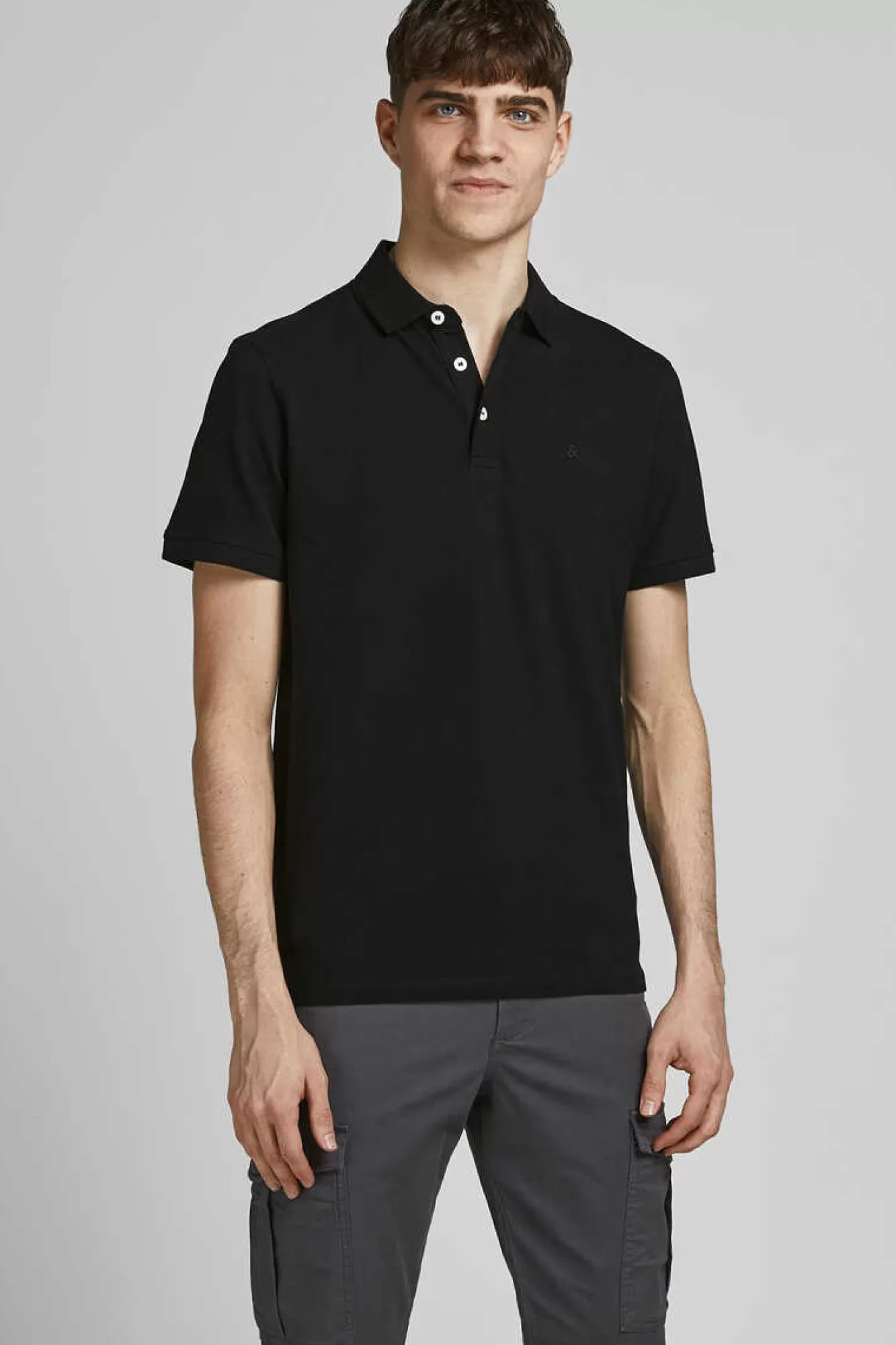Jack & Jones Polo De Algodao Organico Detalhe Riscas