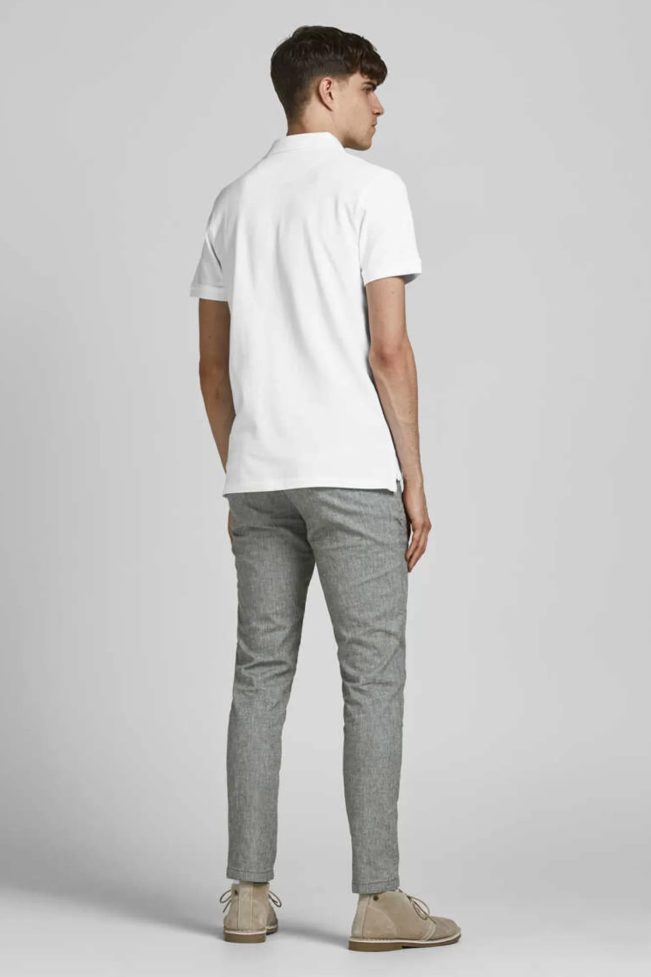 Jack & Jones Polo De Algodao Organico Detalhe Riscas