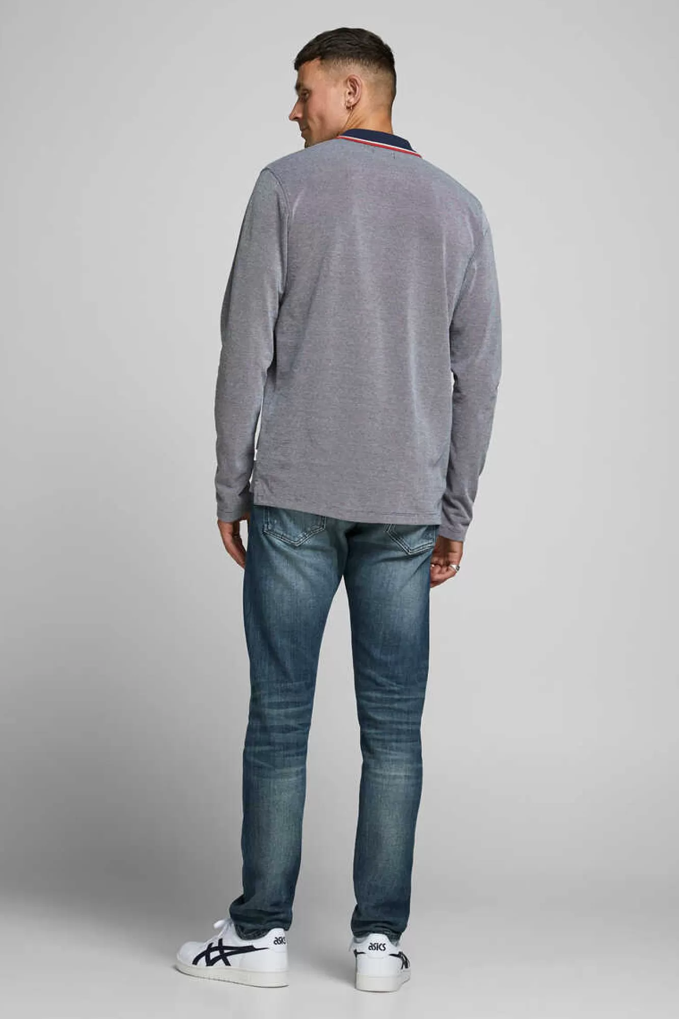 Jack & Jones Polo Manga Comprida Faixa Contraste