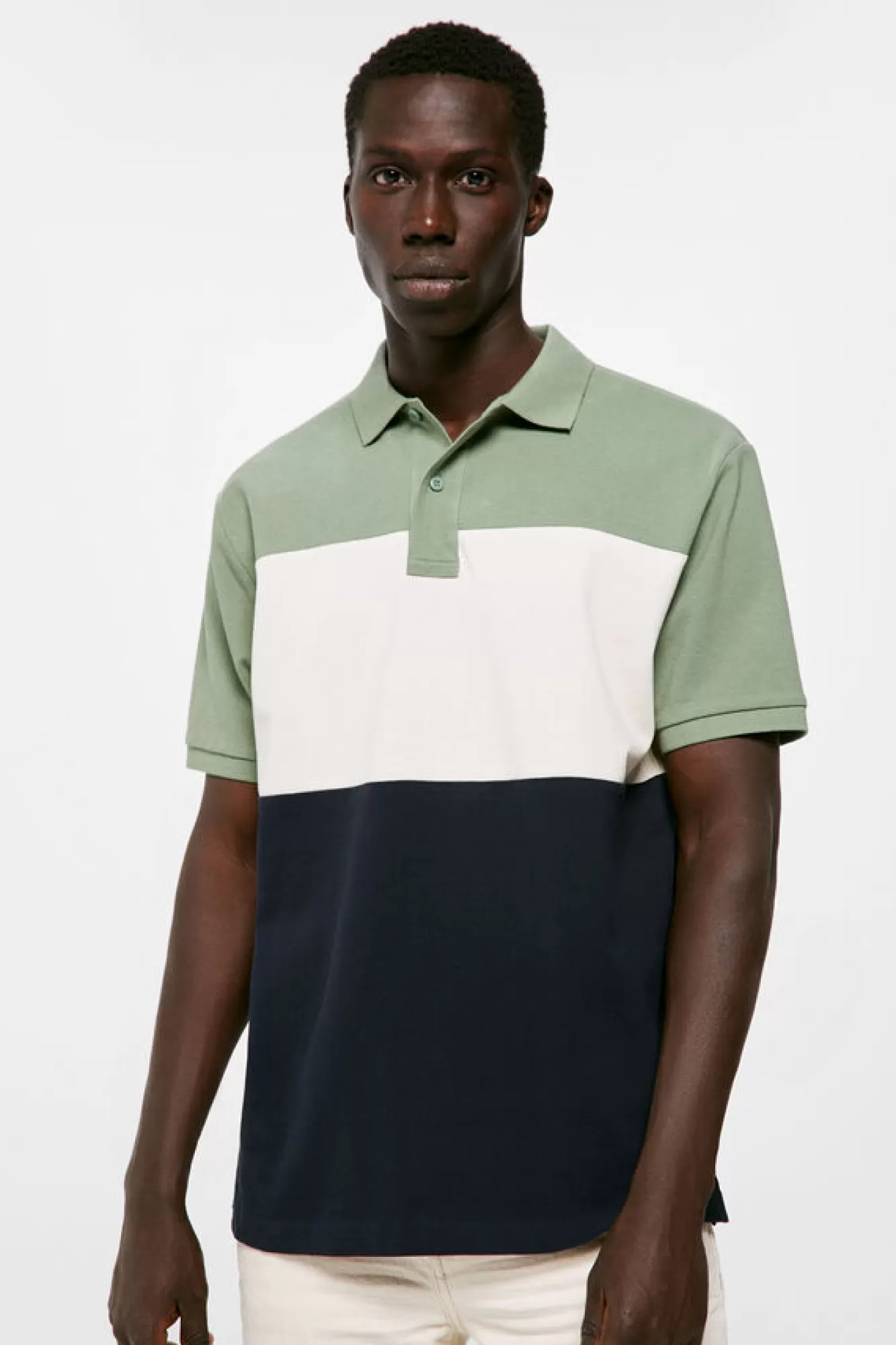 * Polo Pique Color Block