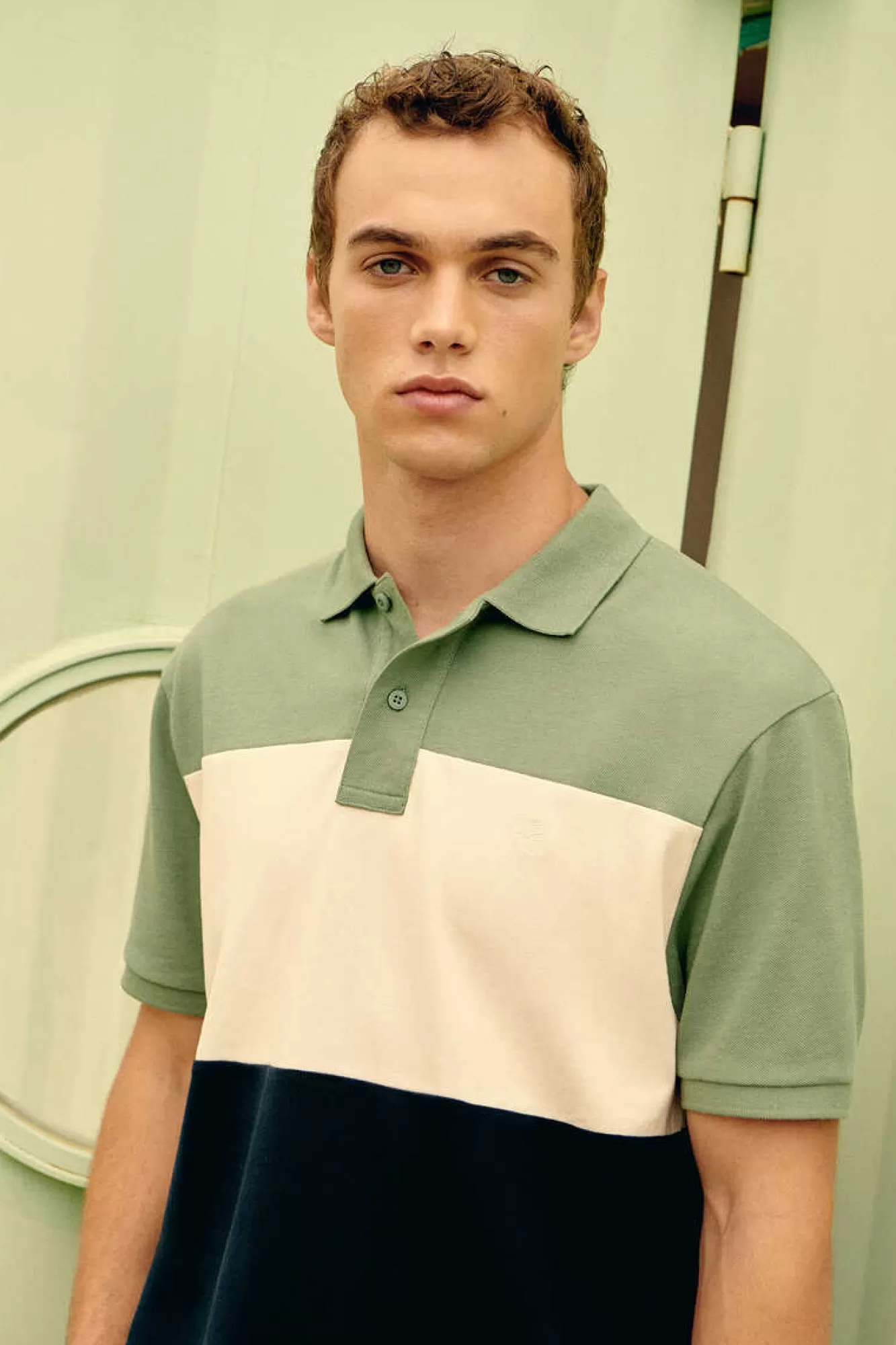 * Polo Pique Color Block