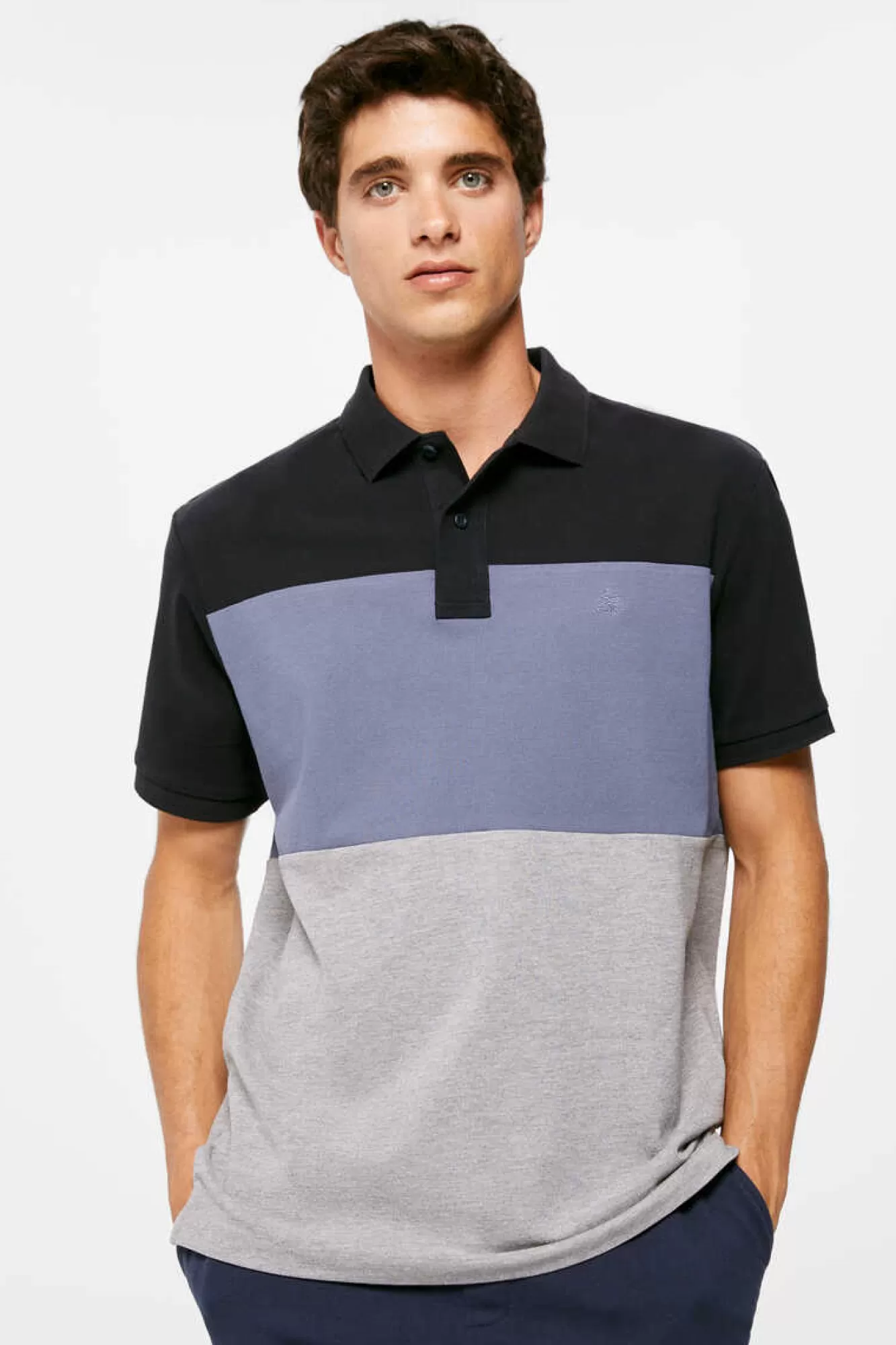 * Polo Pique Color Block