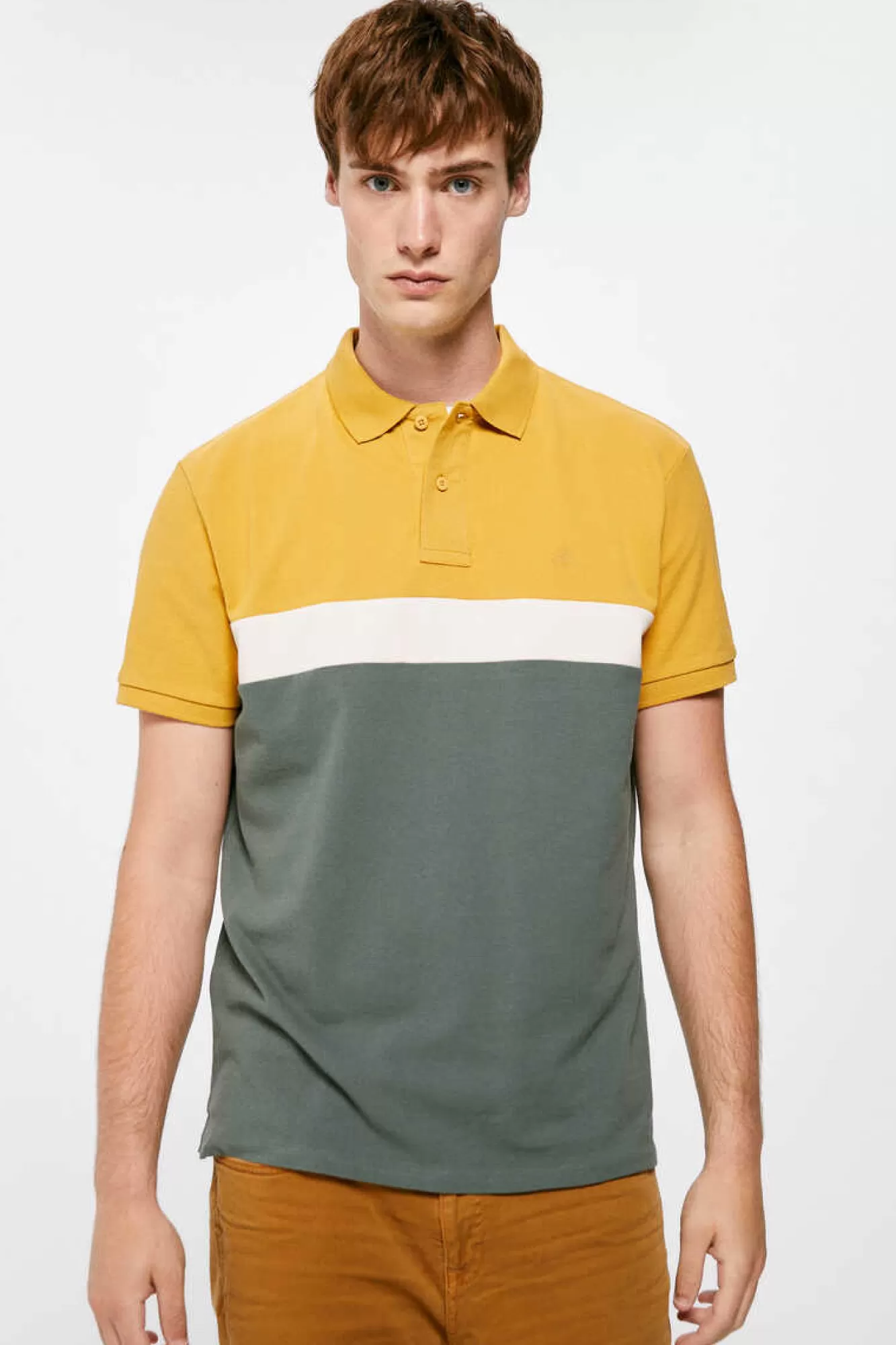 * Polo Pique Color Block