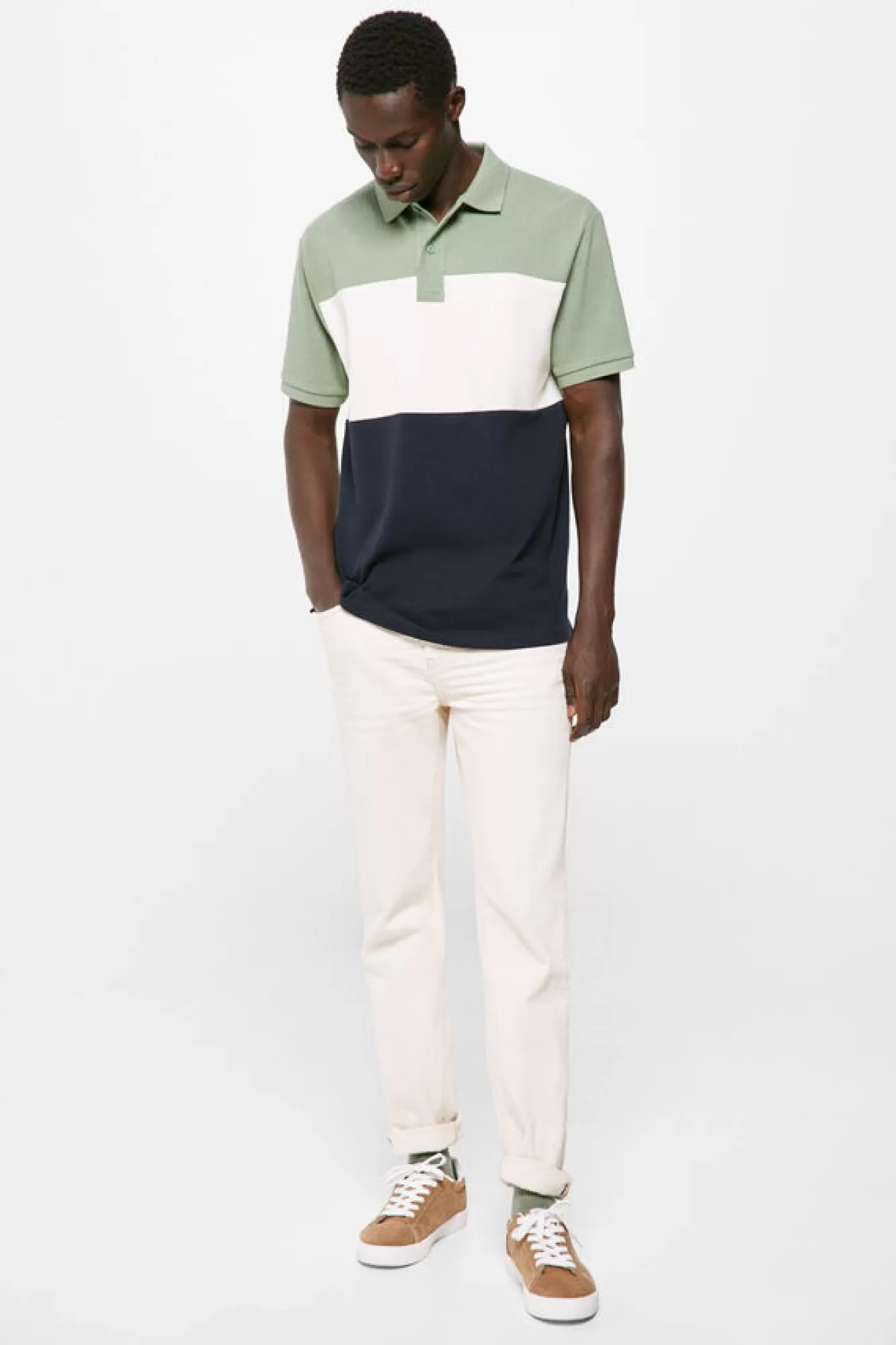 * Polo Pique Color Block
