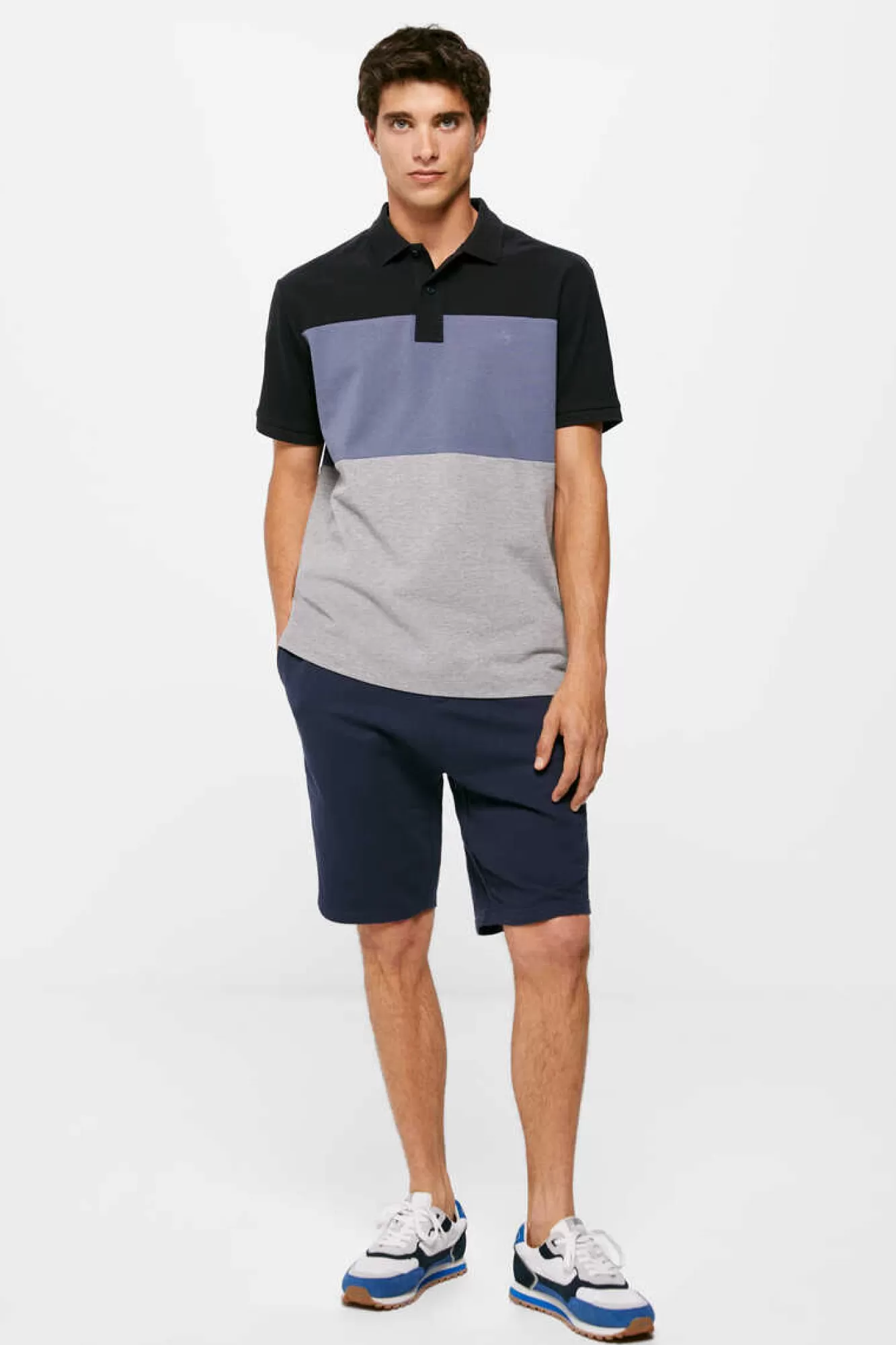* Polo Pique Color Block