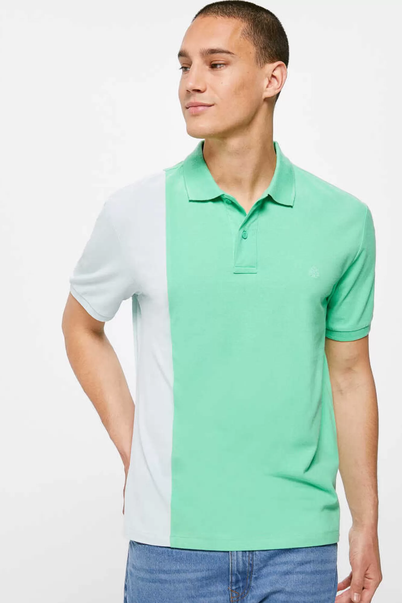 * Polo Pique Contraste Cor