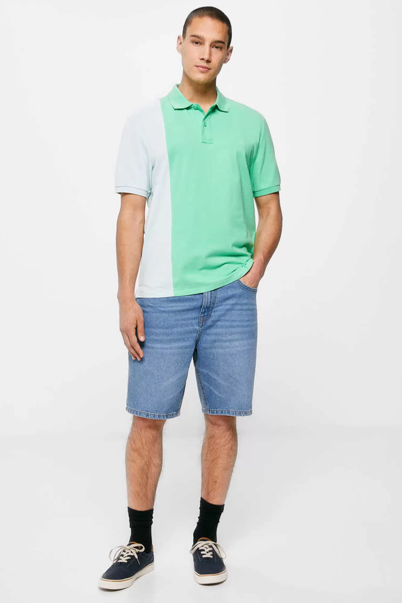 * Polo Pique Contraste Cor