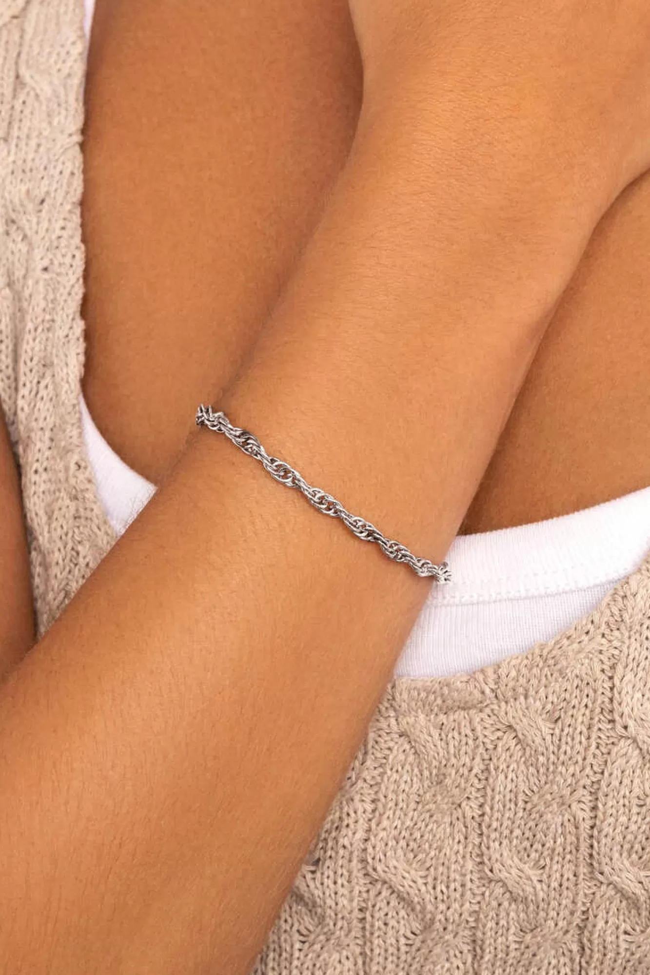 Singularu Pulseira Rope Chain De Prata