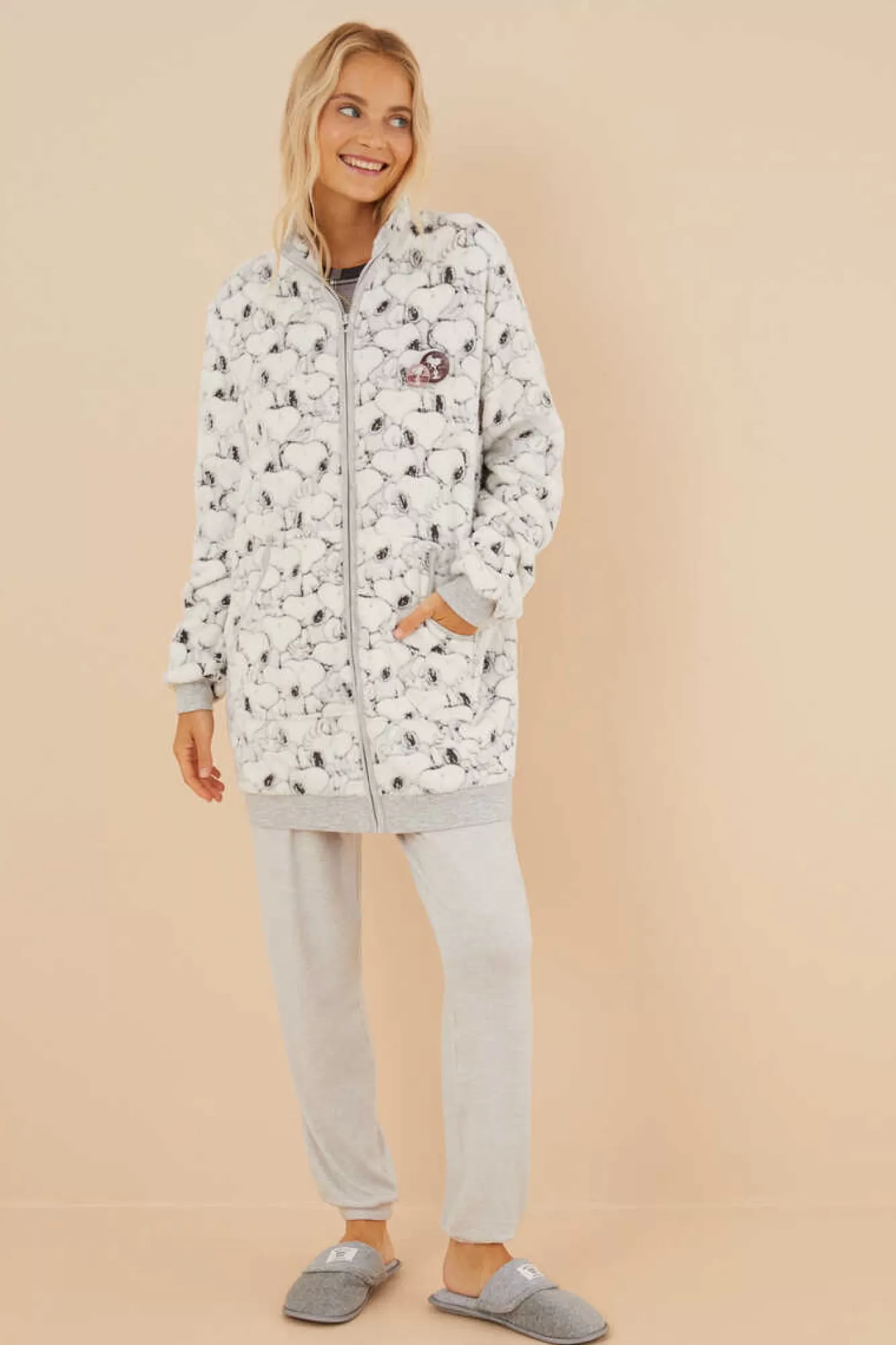 Women'secret Robe Pelo Esponjoso Snoopy