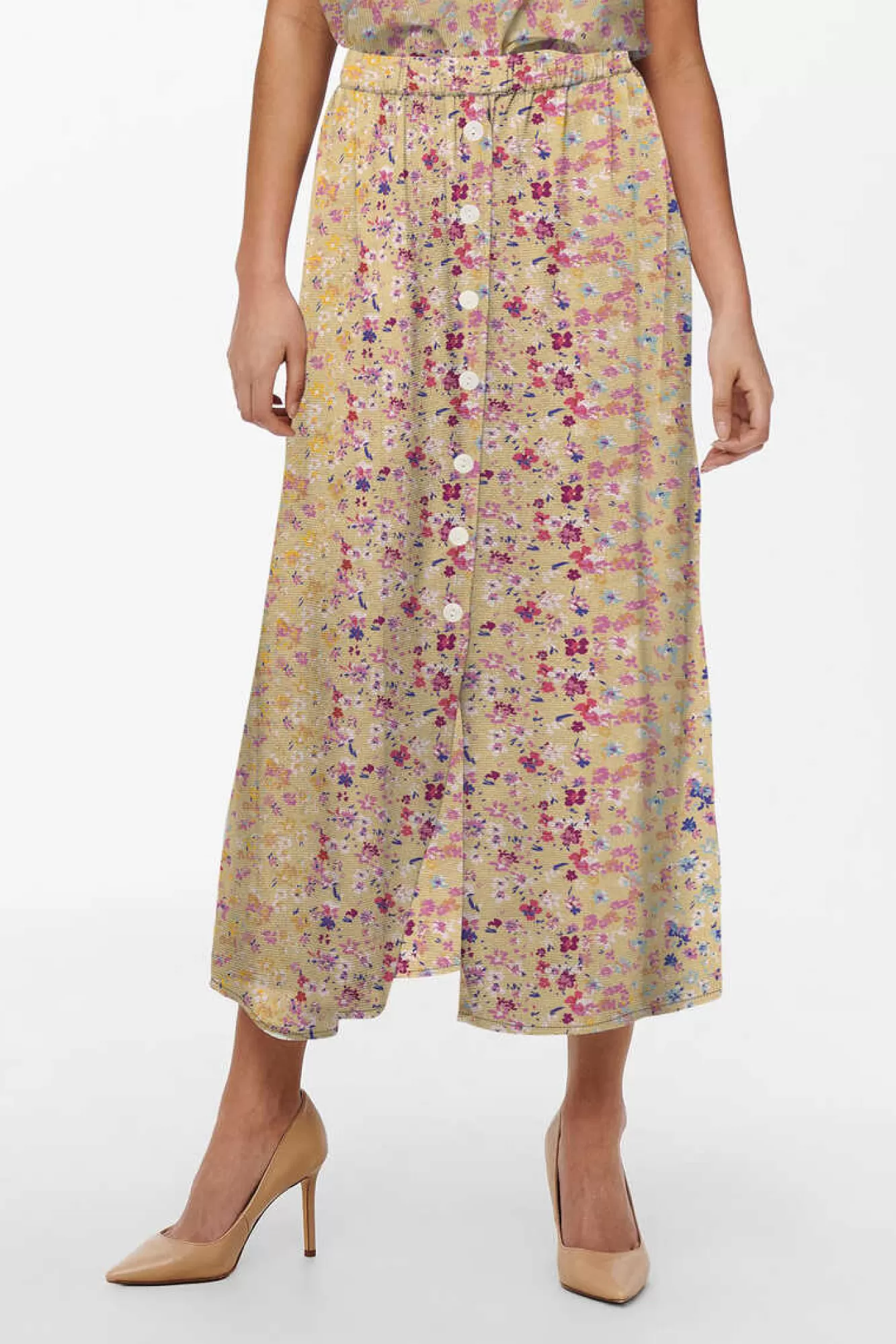 Only Saia Comprida Estampada