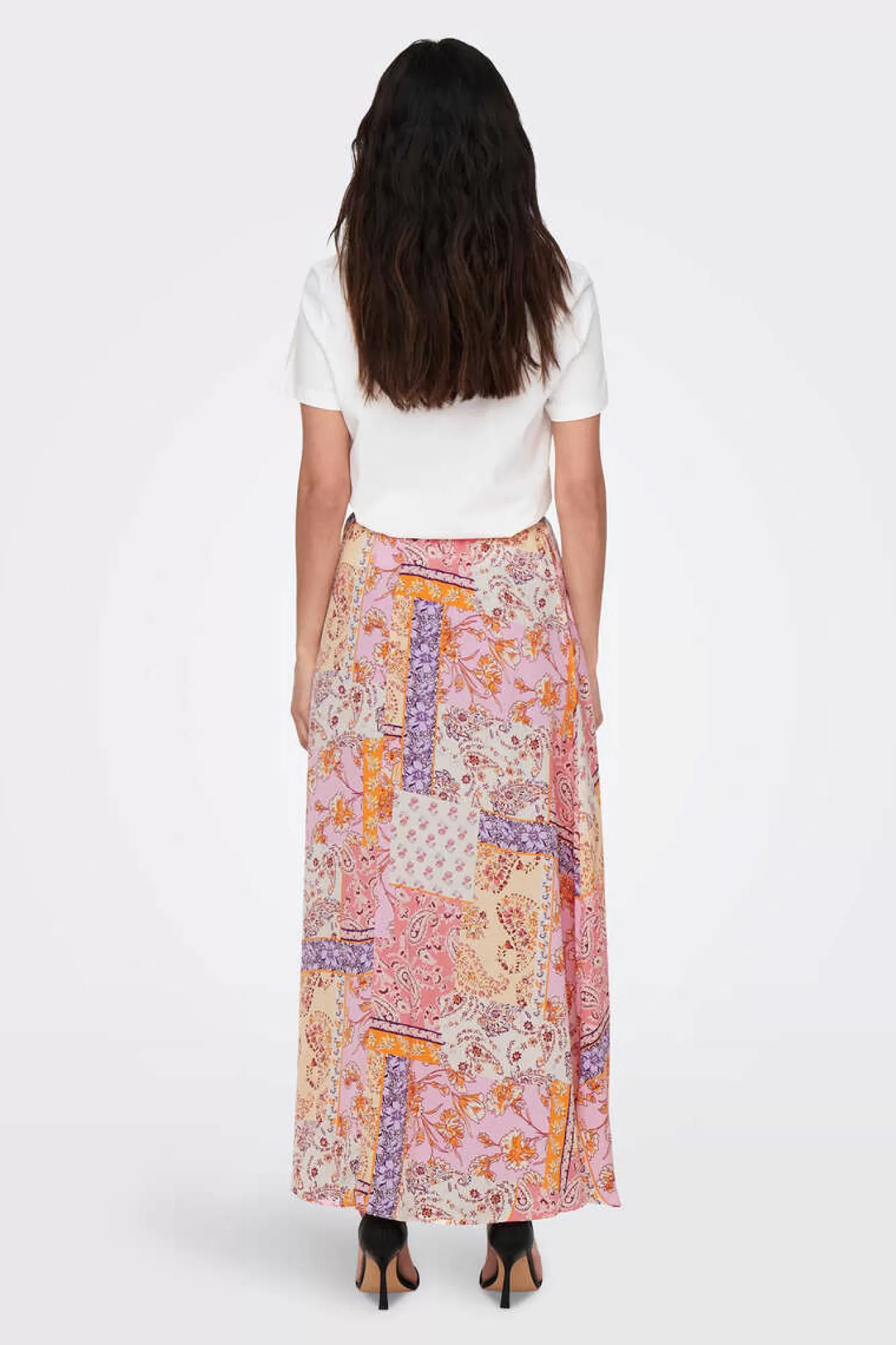 Only Saia Comprida Estampada
