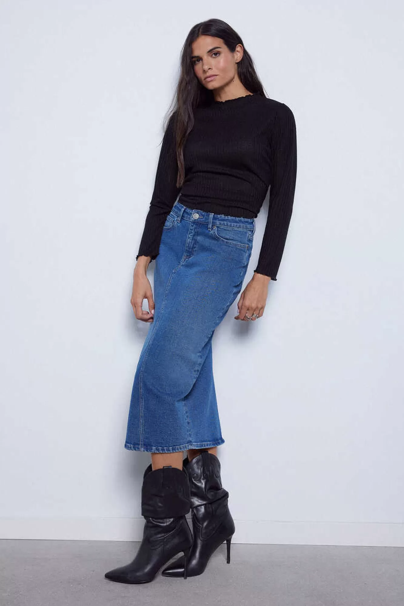 Slowlove Saia Denim Midi