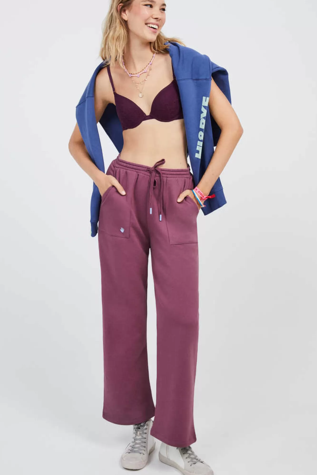 HI&BYE Soutien Push-Up Renda Bordeaux