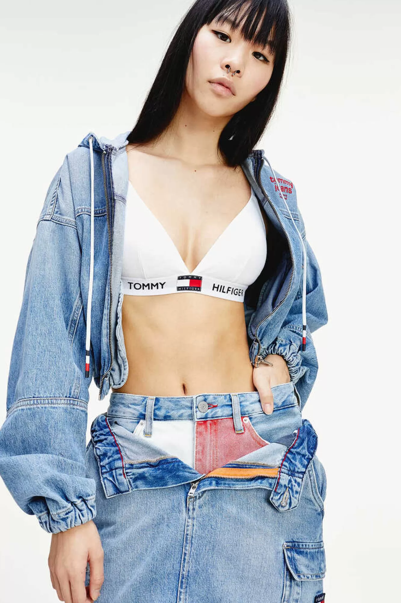 Tommy Jeans Soutien Triangular De Algodao