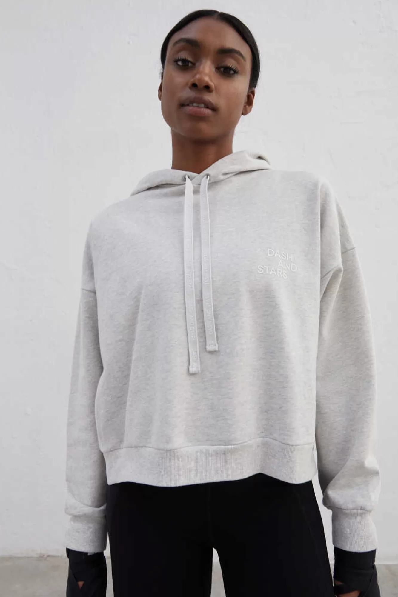 Dash and Stars Sudadera 100% Algodao Gris