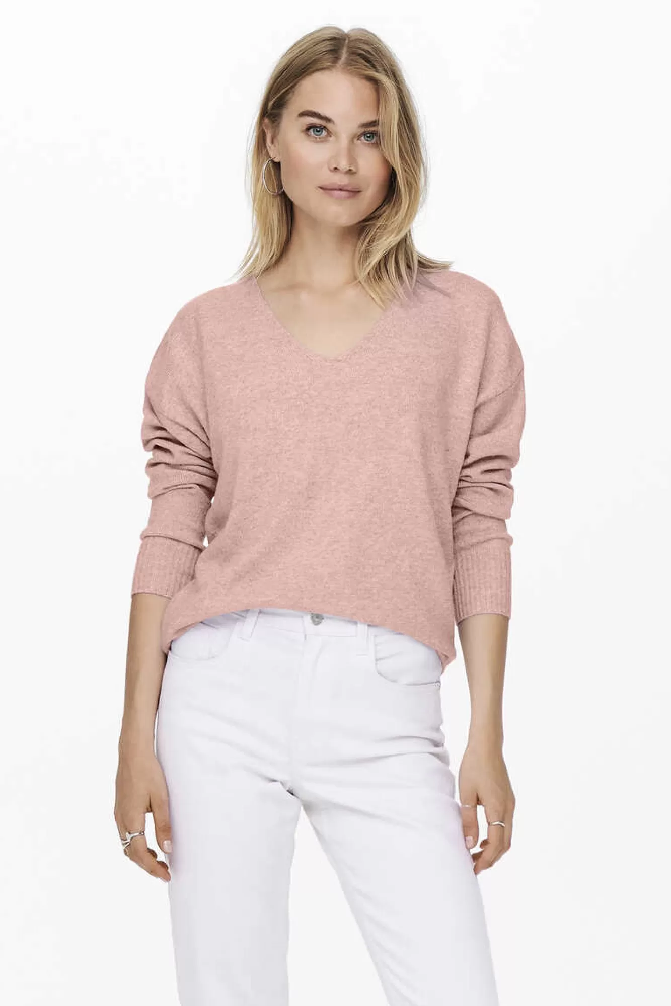 Only Sweater De Bico Manga Comprida