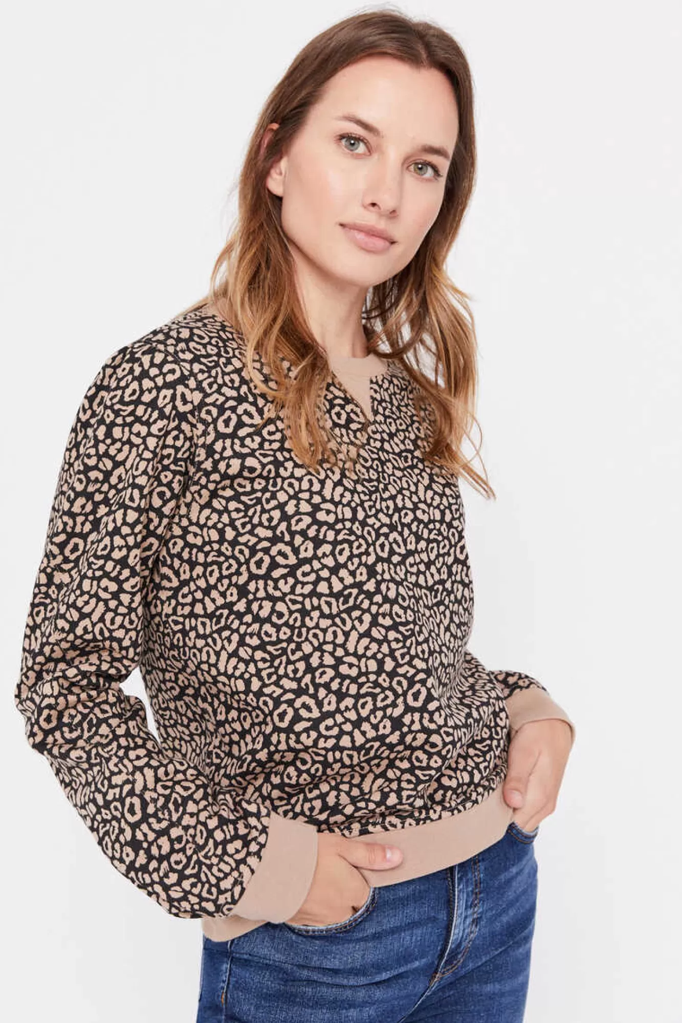 Cortefiel Sweatshirt Animal Print
