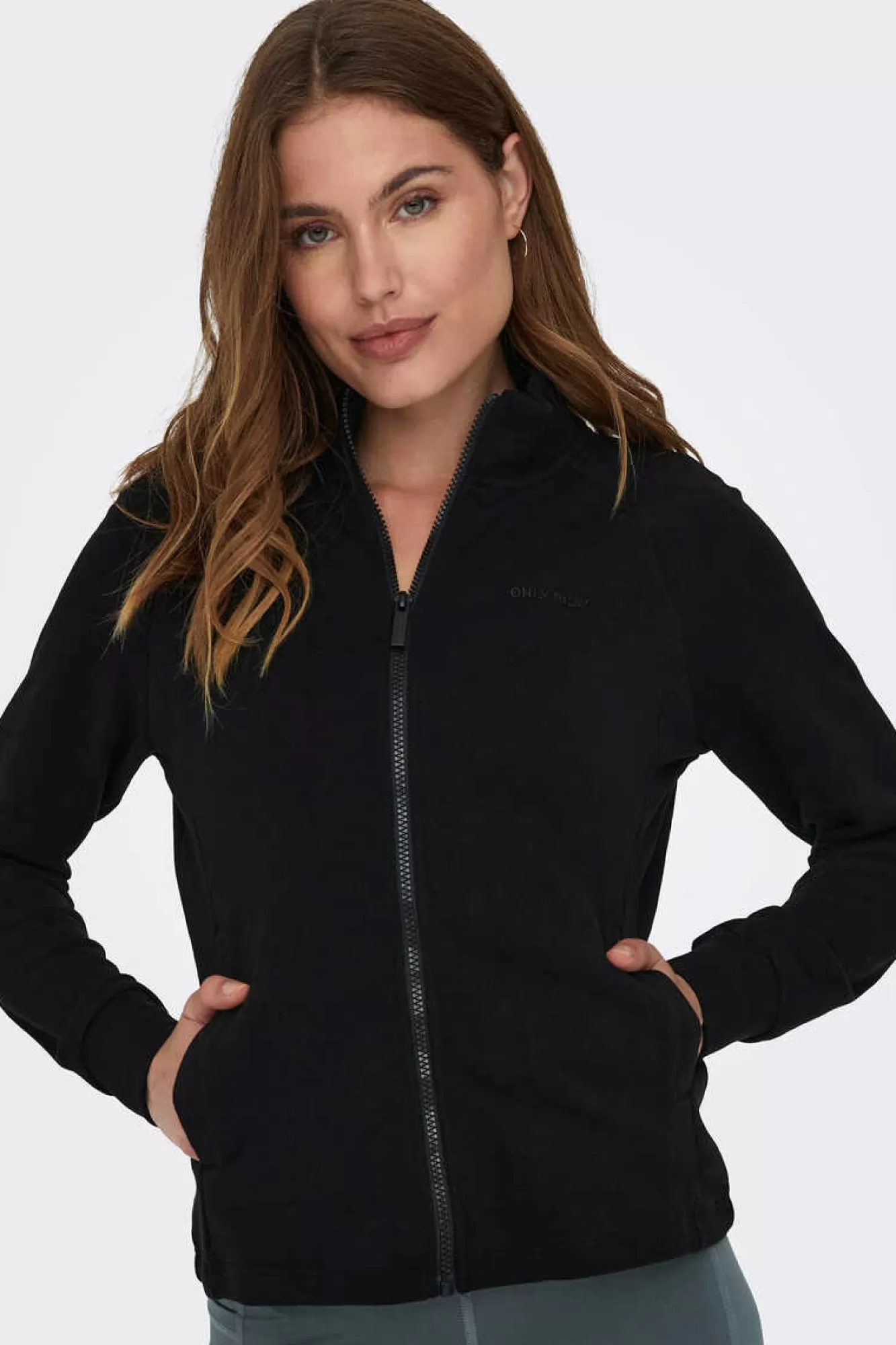 Only Play Sweatshirt Basica Com Fecho-Eclair